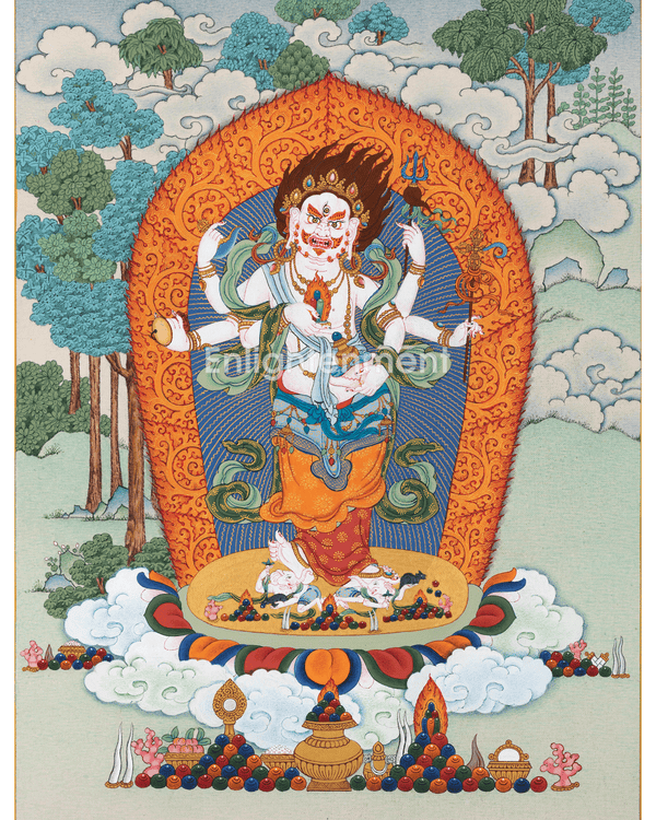 White Mahakala Thangka