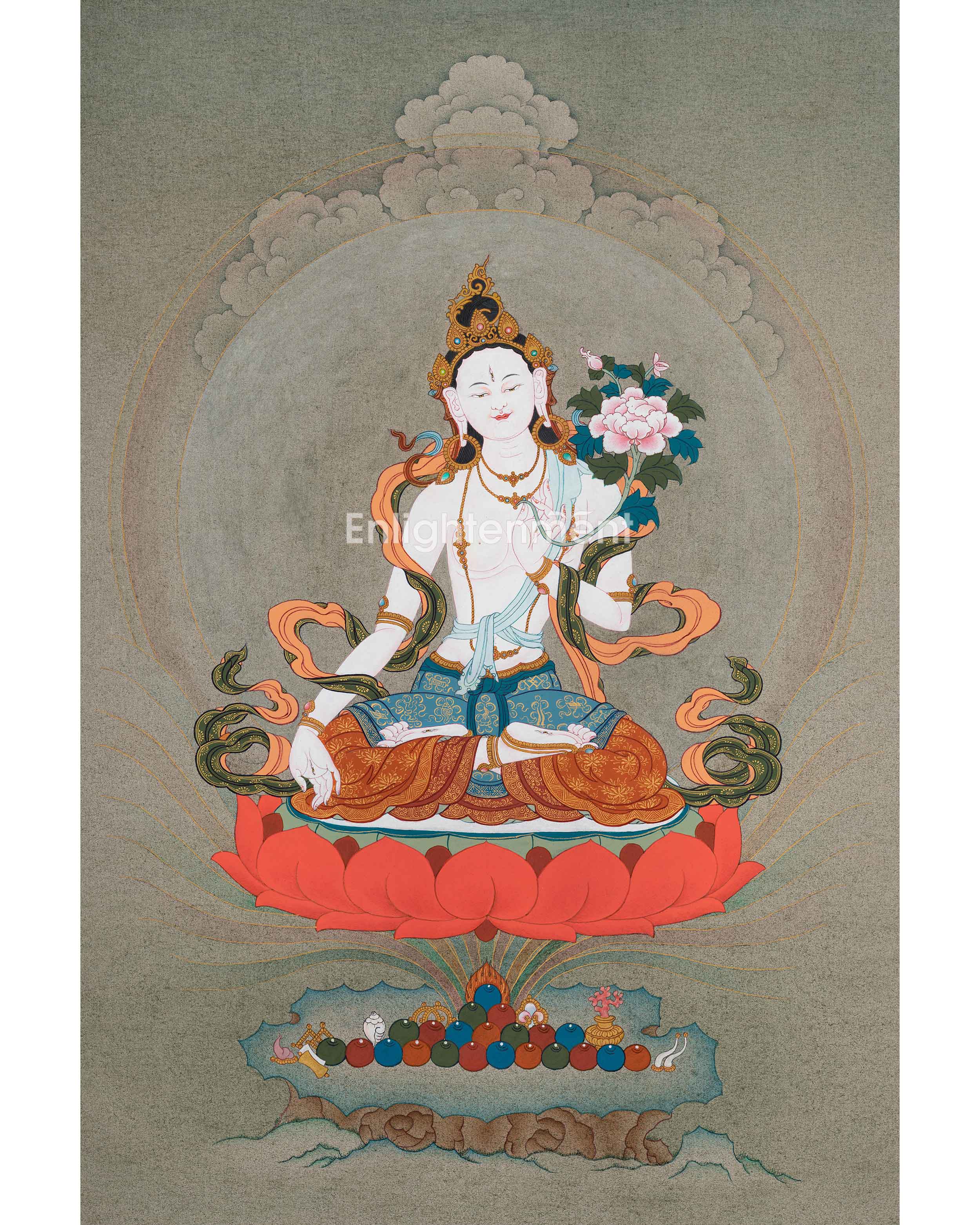 Graceful White Tara Thangka