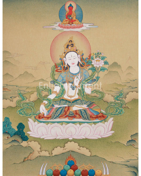 White Tara With Amitabha