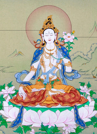 High Quality White Tara Thangka