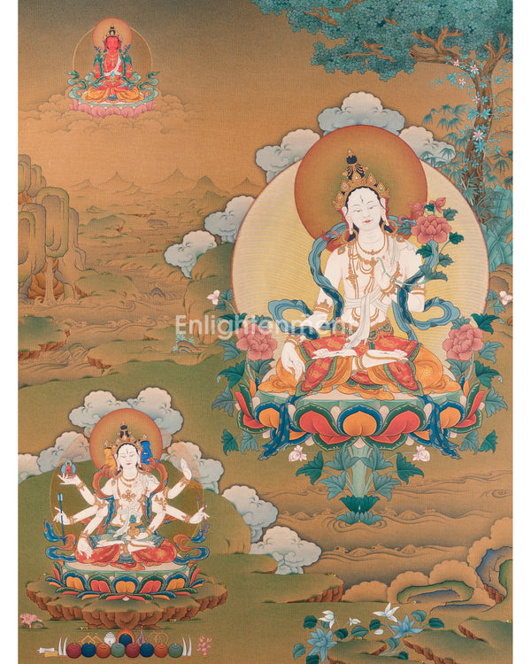 Bodhisattvas of Long Life: White Tara, Amitayus, Namgyalma Buddhist Art