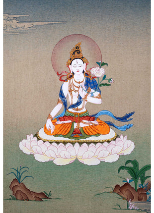 Buddhist White Tara Thangka