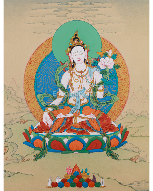 Goddess Tara Meditation Thangka | Protector of Sentient Beings