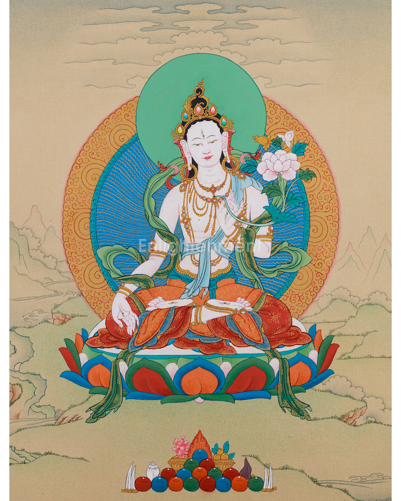 Goddess Tara Meditation Thangka | Protector of Sentient Beings