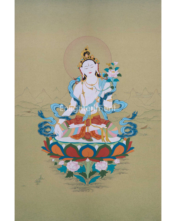 Karma Gadri Thangka of White Tara