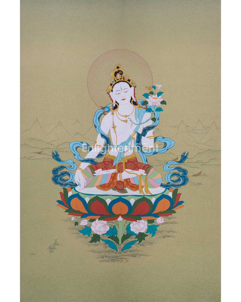 Karma Gadri Thangka of White Tara