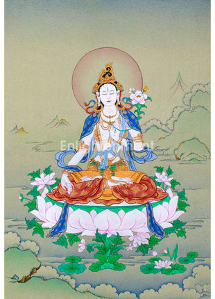 High Quality White Tara Thangka