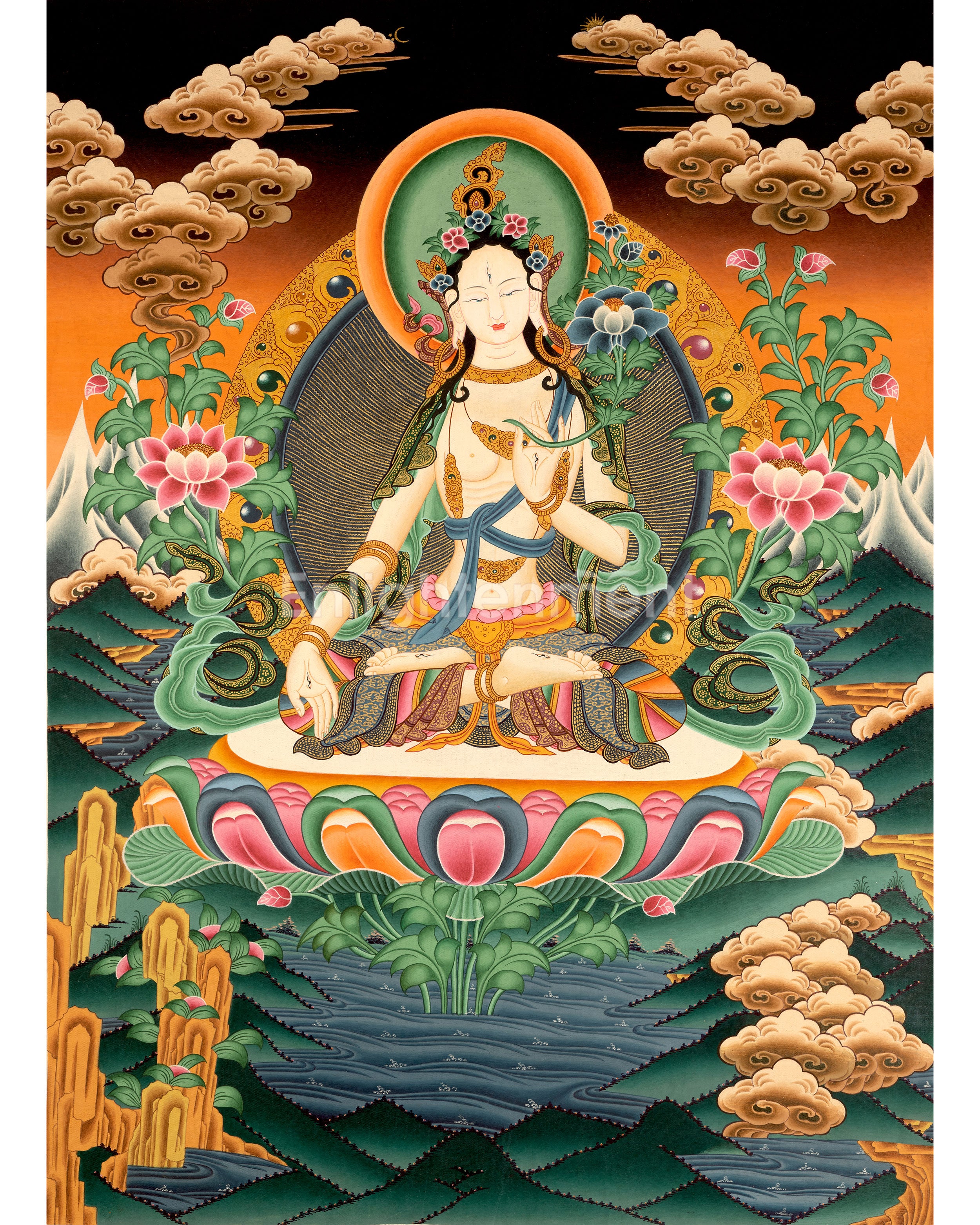 White Rara Painting Thangka
