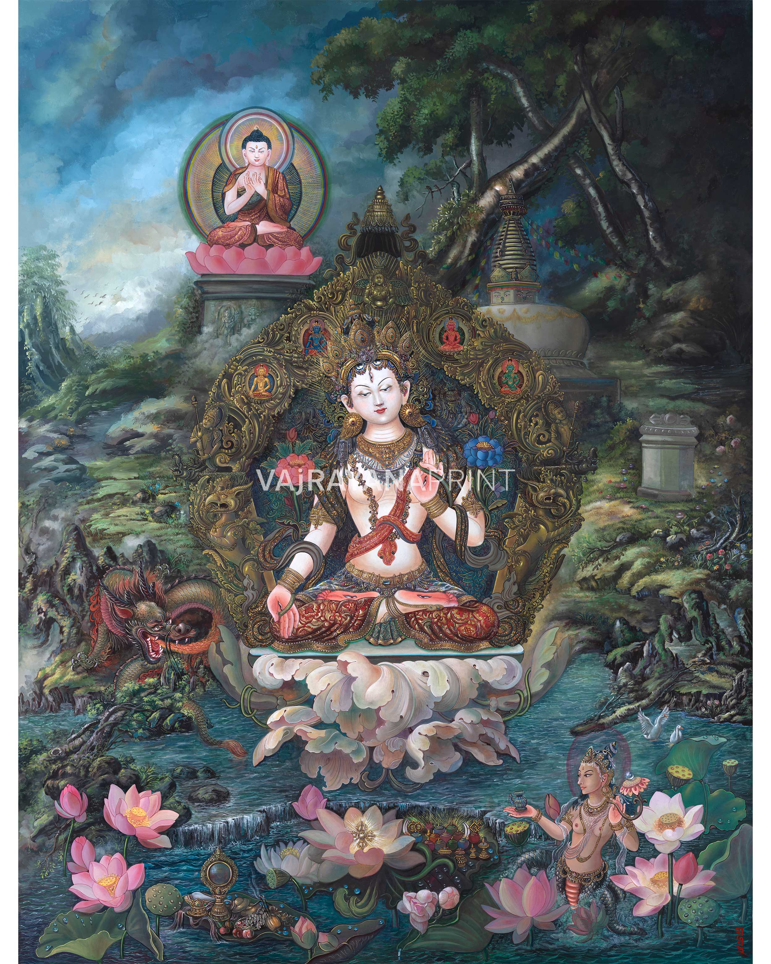 White Tara Canvas Print