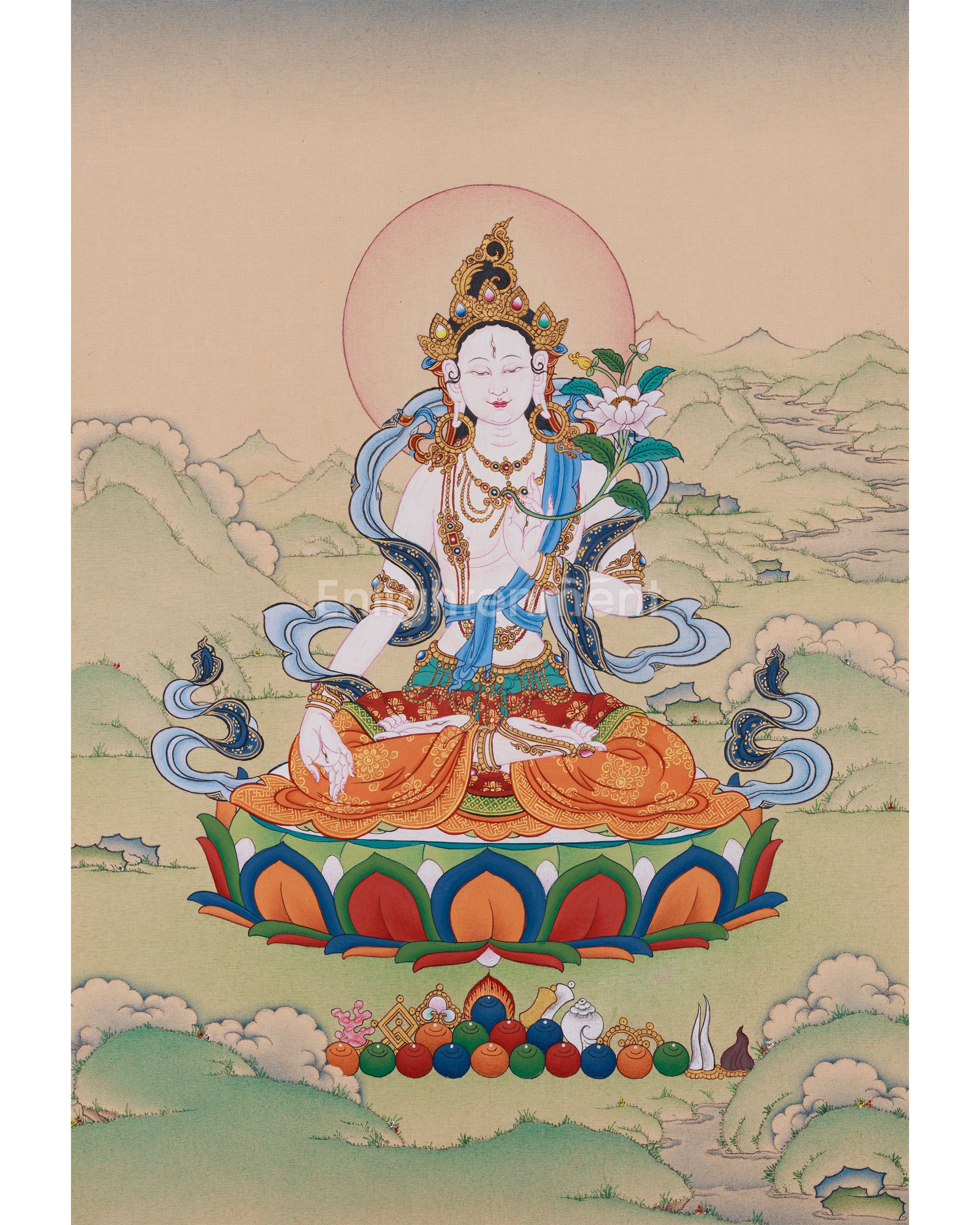 White Tara Buddhist Art