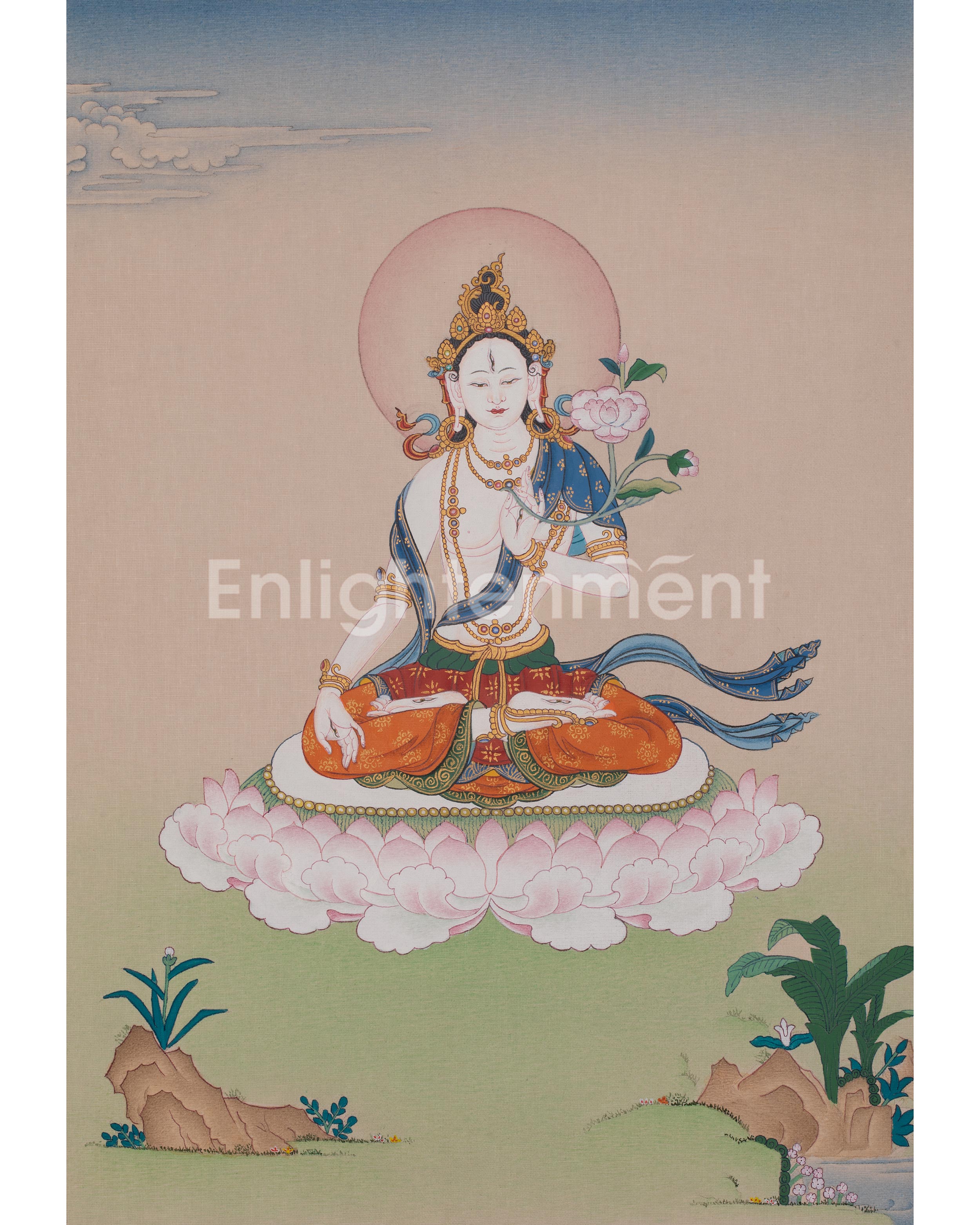 White Tara Compassion Deity Art 