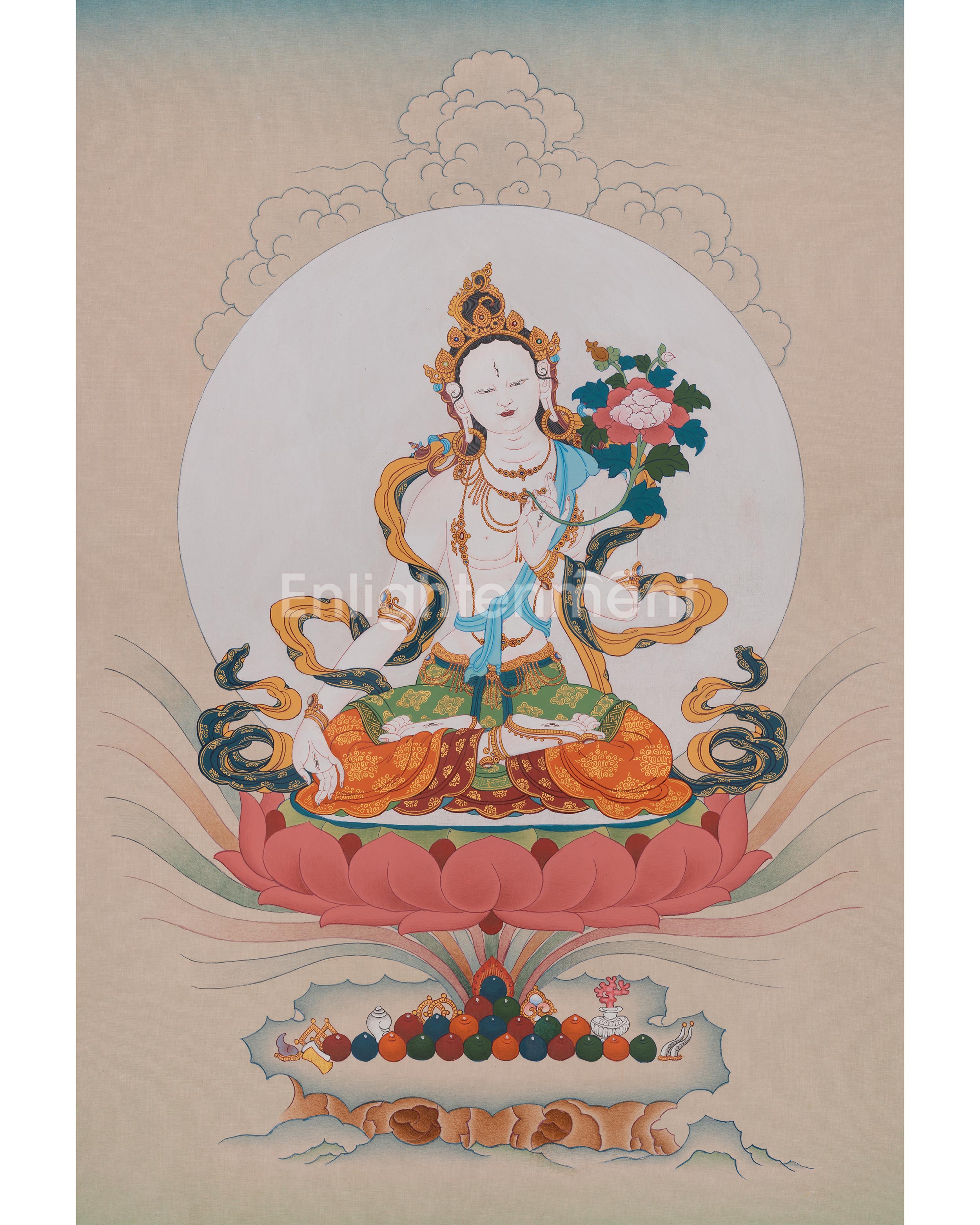 White Tara Compassionate Thangka