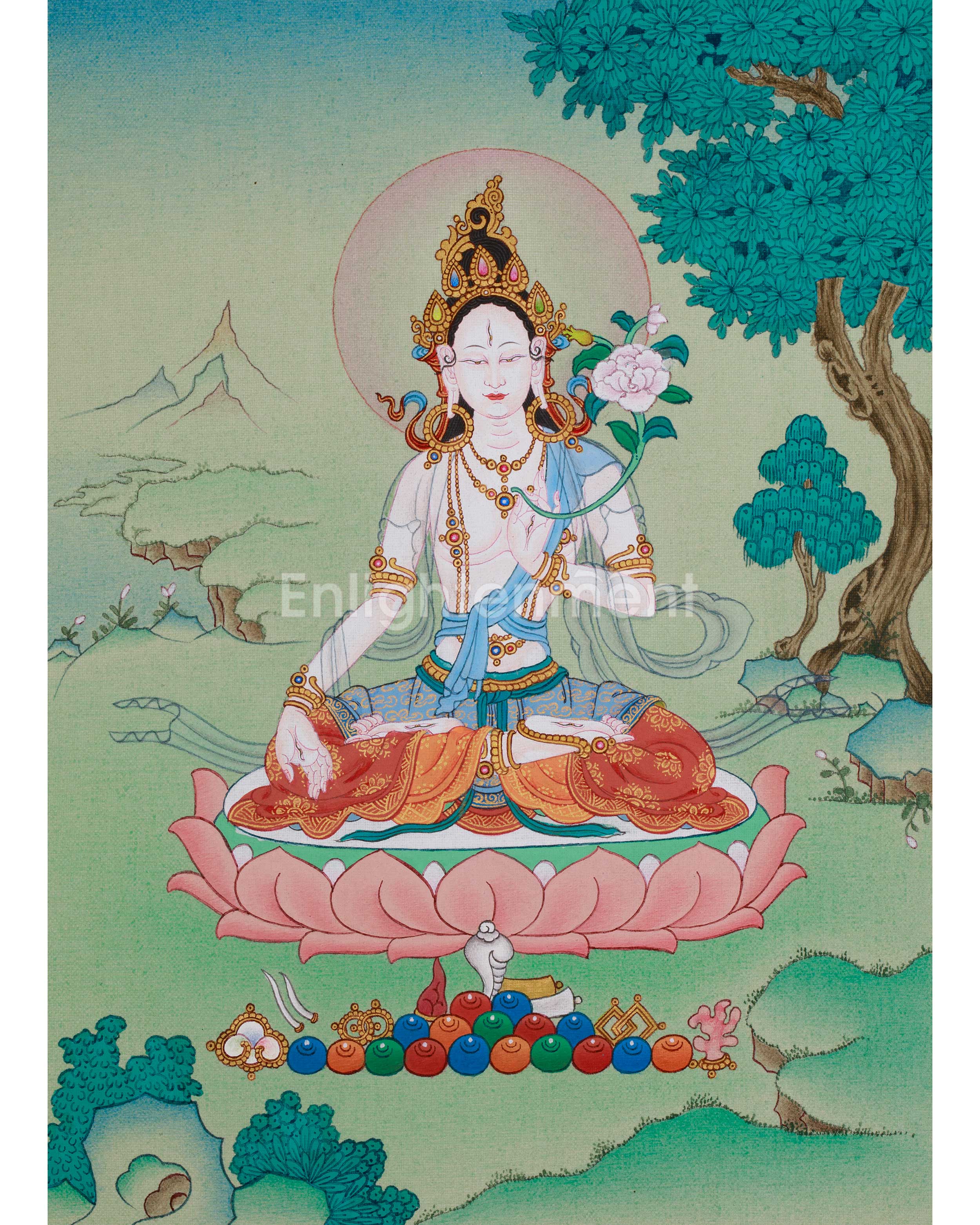 White Tara Healing Thangka