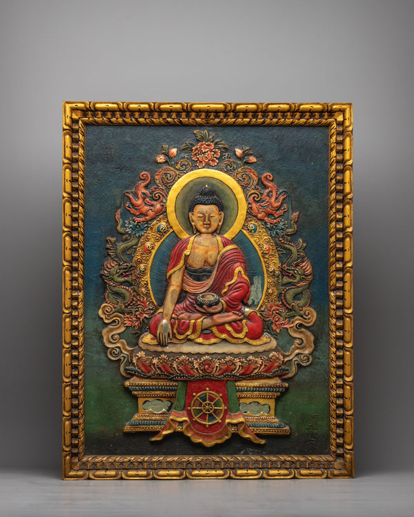 Shakyamuni Buddha Wooden Wall Art