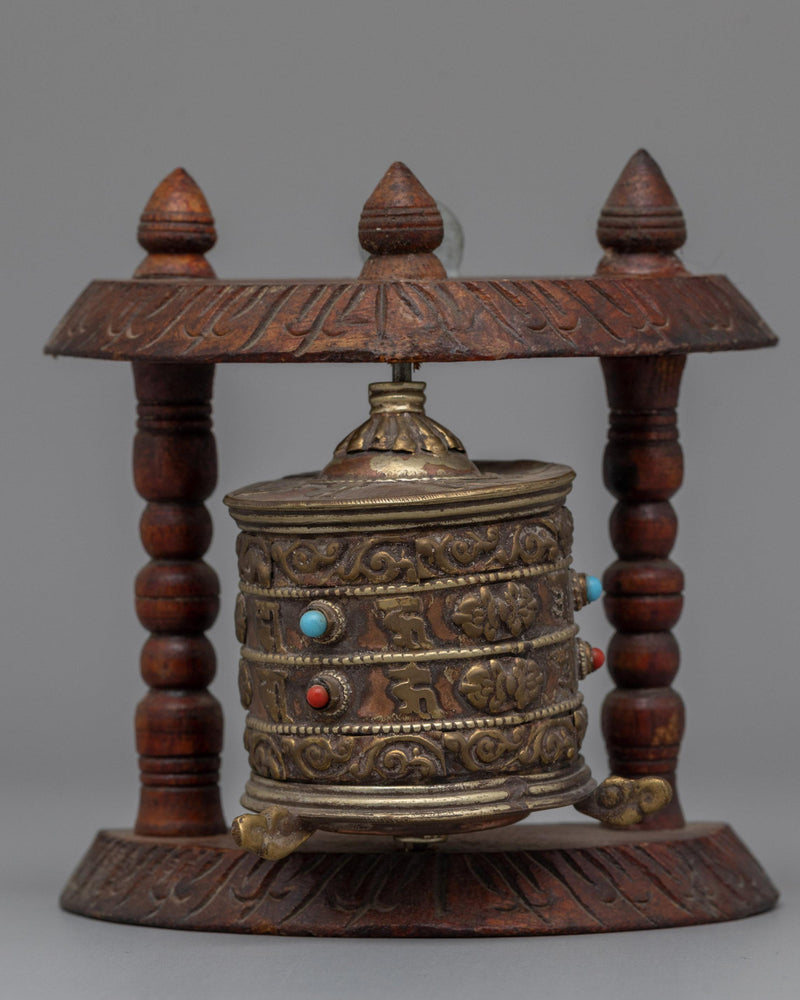 Wooden Prayer Wheel Nepal