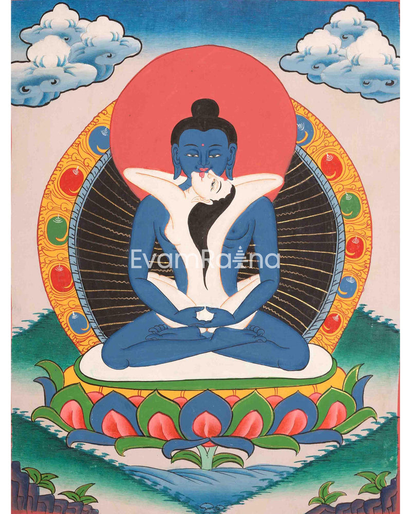 Samantabhadra Yab Yum Buddha Tibetan Buddhist Thangka | Wall Deco Painting