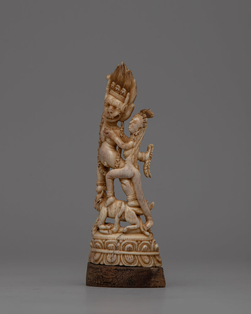 Buddhist Deity Yamantaka With Consort Yami Statue | The Essence of Yamantaka’s Fearlessness and Protection