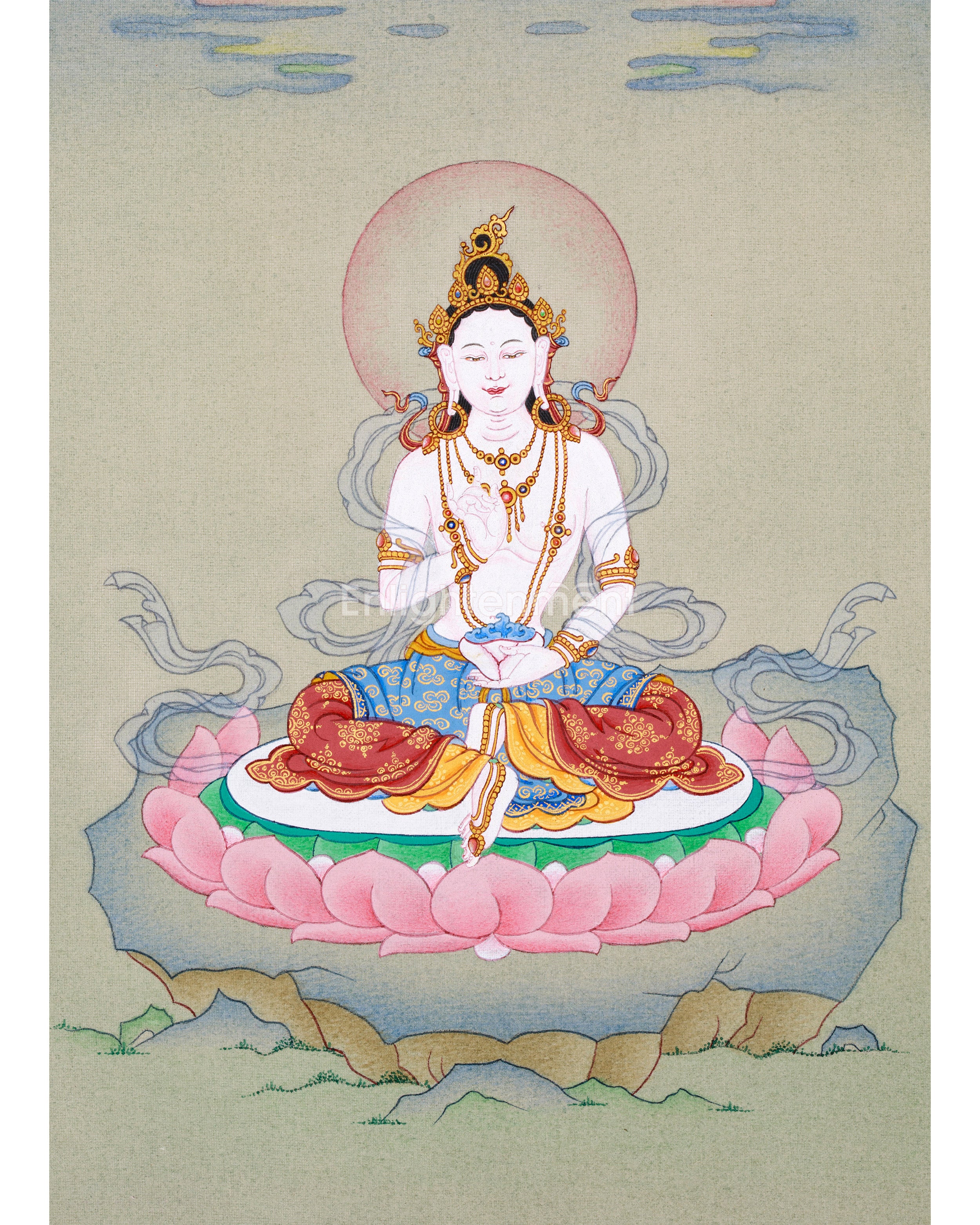 Guru Consort Yeshe Tsogyal Thangka - Unique Spiritual Decor