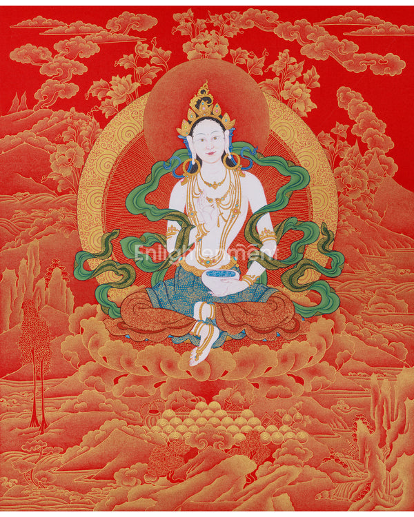 Radiant Gold Yeshe Tsogyal Thangka