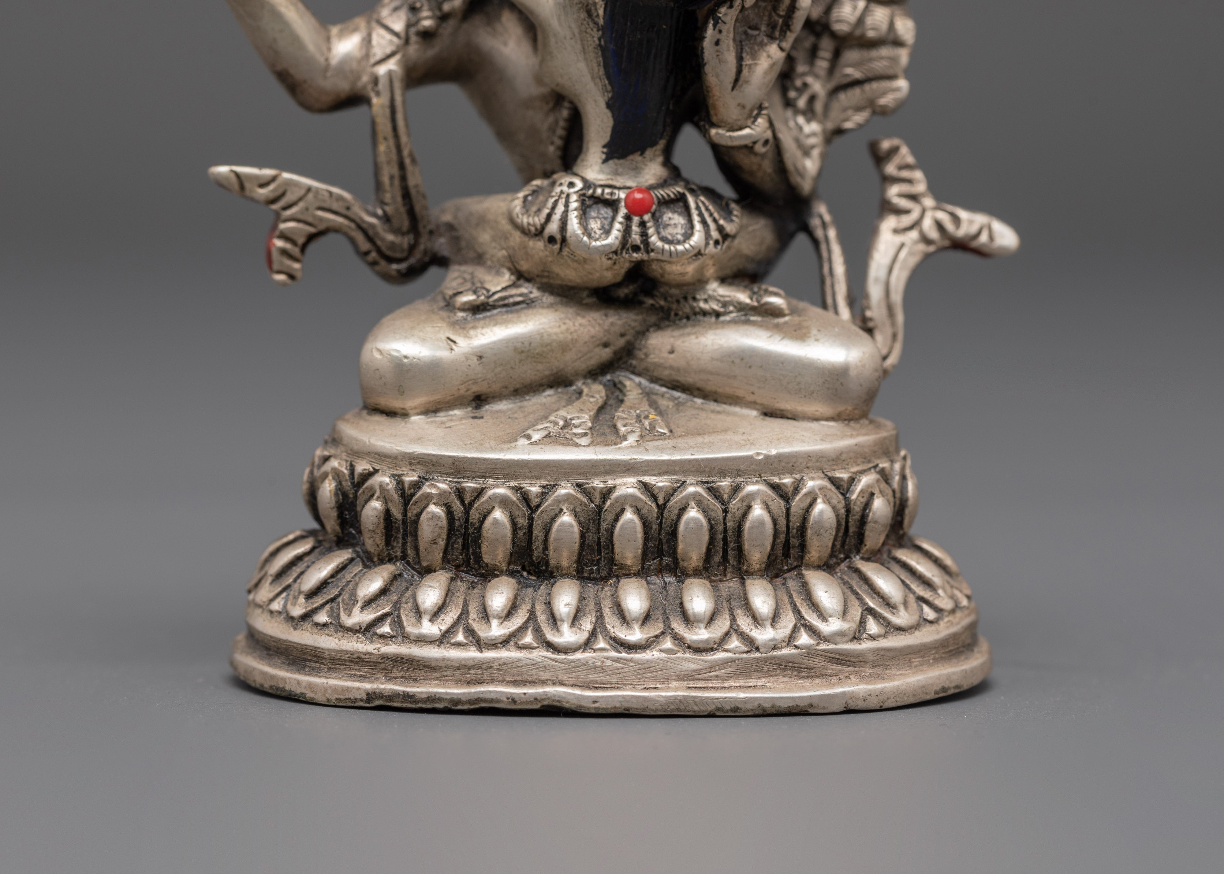 Handmade Silver Plated Manjushri Statue | Embodying Wisdom & Compassion
