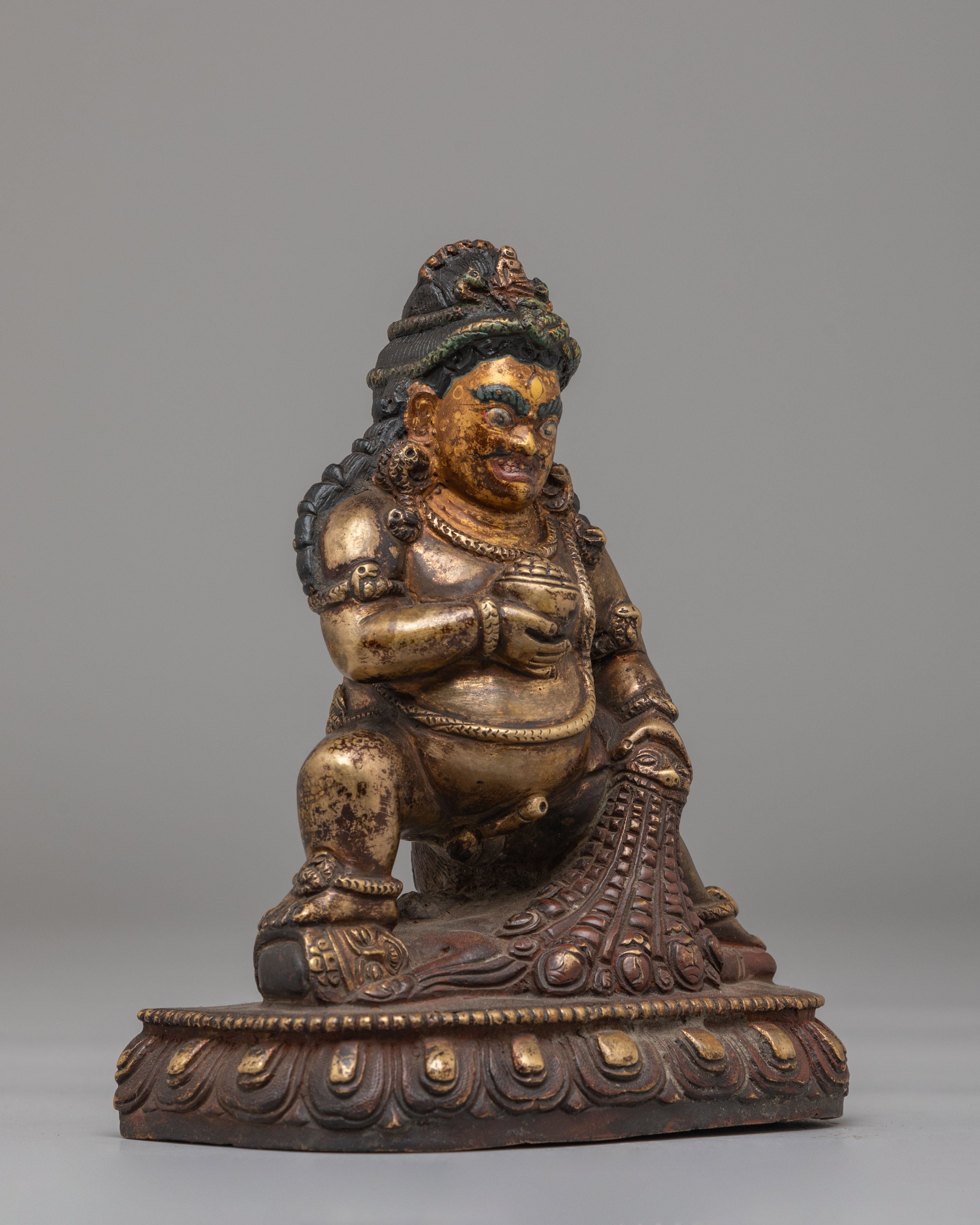 Sacred Black Dzambhala Art Statue | A Symbol of Prosperity