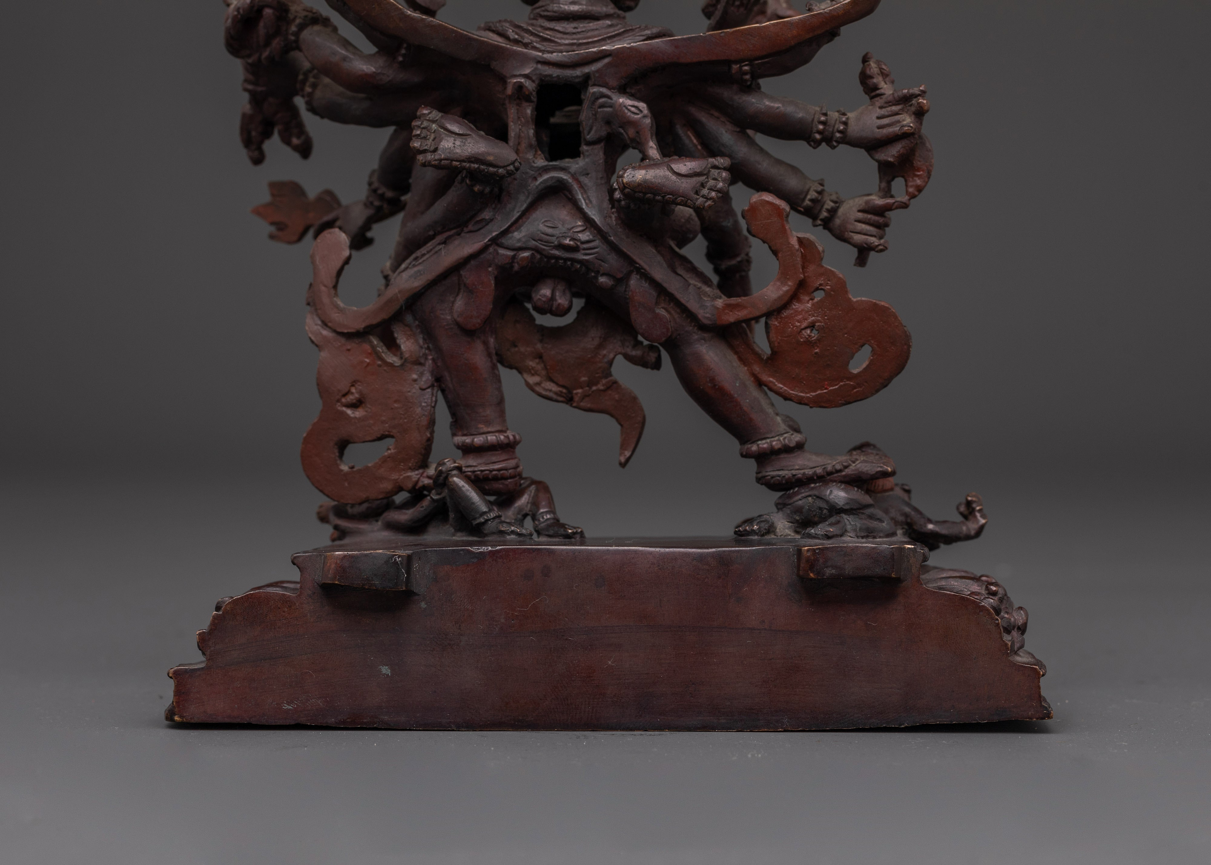 Chakrasambhara Deity Statue | Oxidized Copper Tantric Yab Yum Figurine
