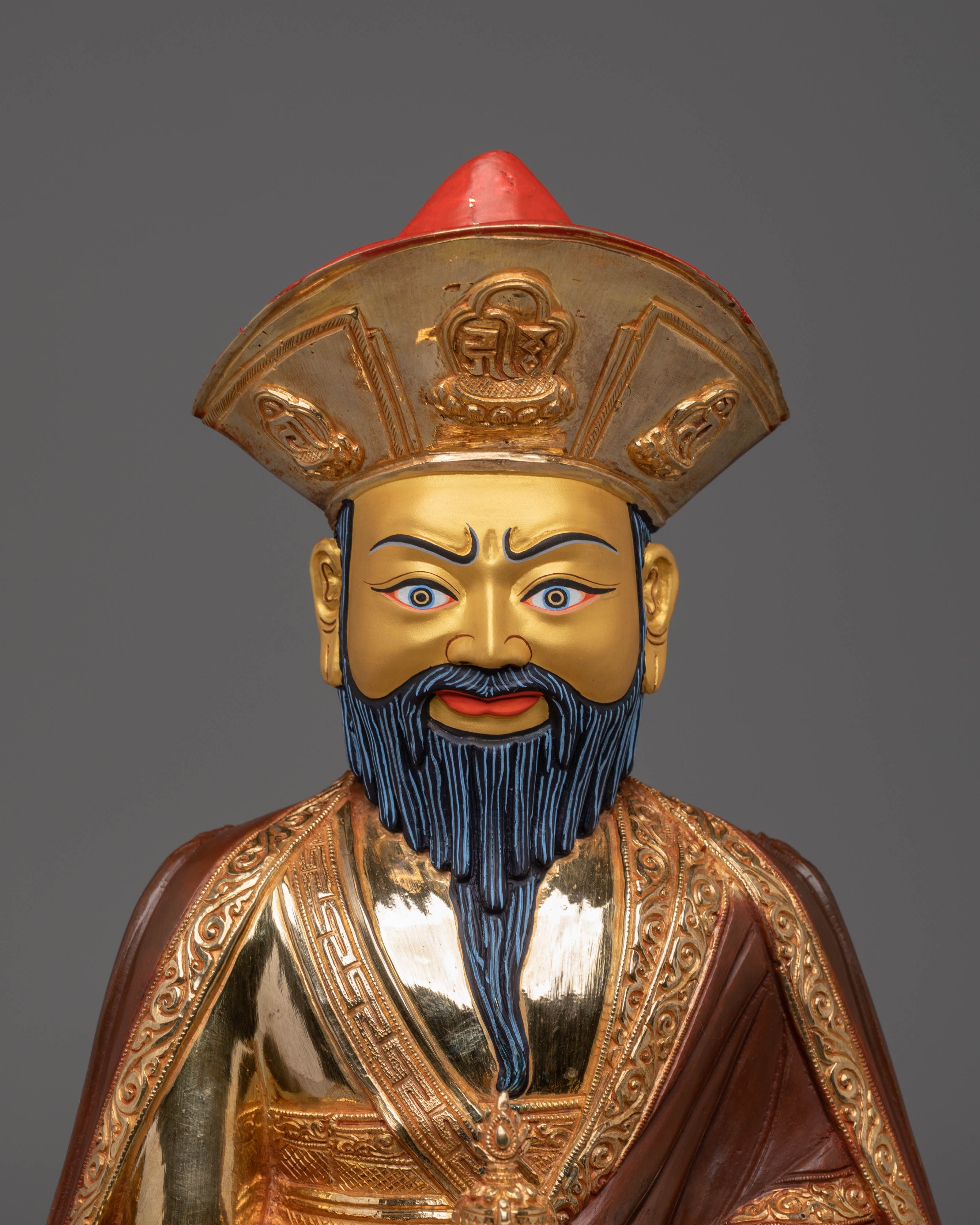 Sacred Sculpture of Guru Shapdum | Handcrafted Tibetan Statue