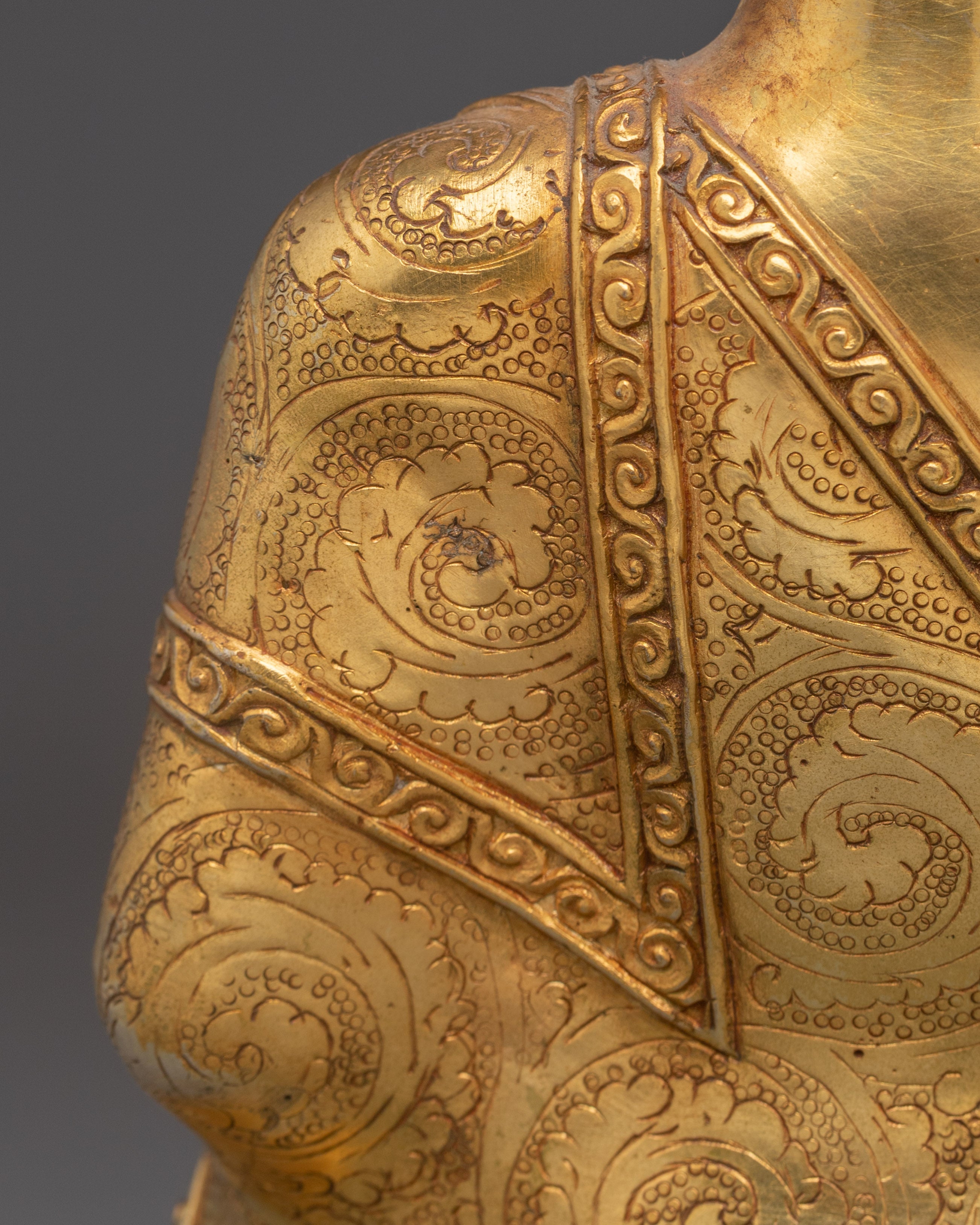 Amitabha Buddha Bodhisattva of Light | Gold-Plated Copper Spiritual Statue