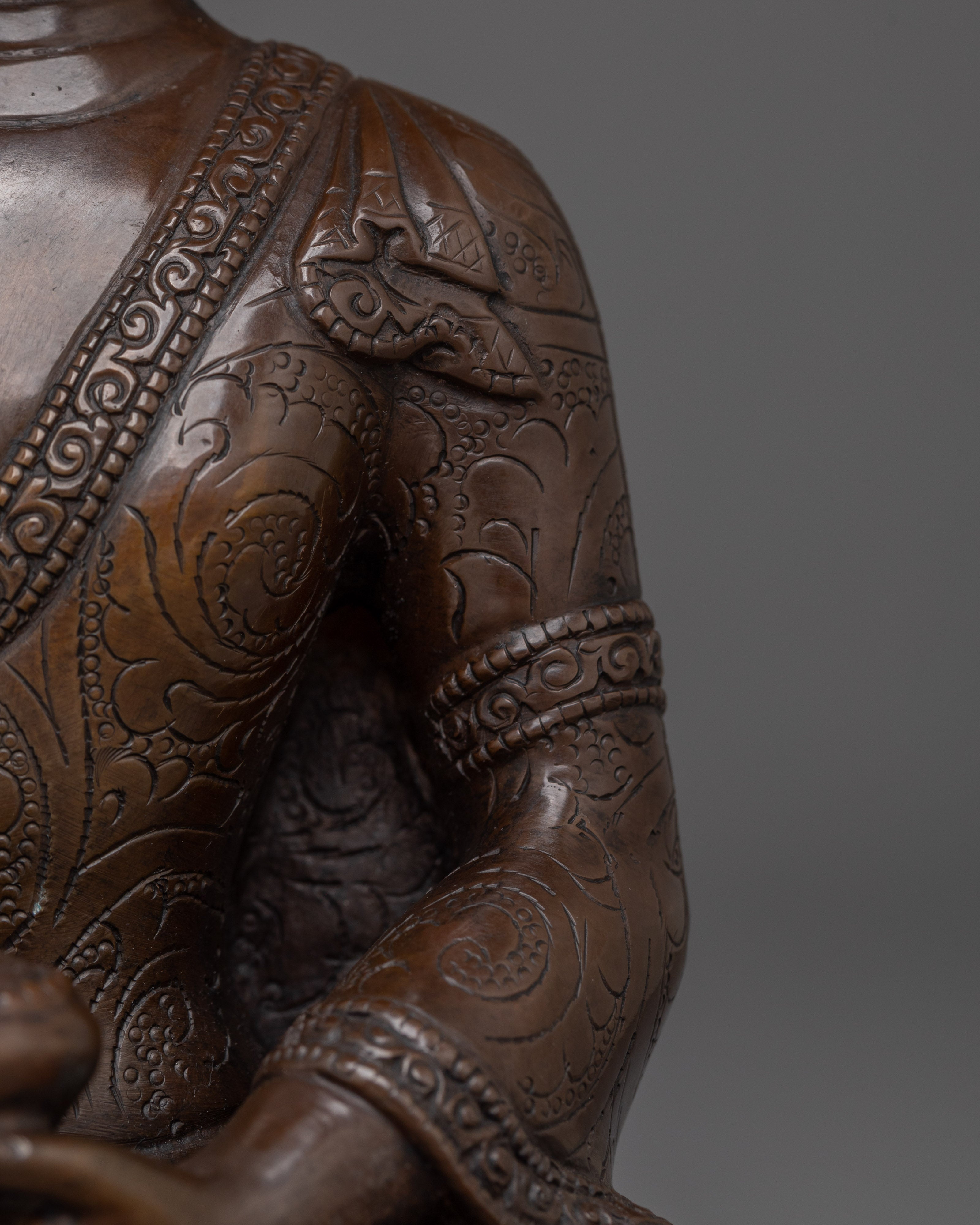 Shakyamuni Buddha Oxidized Copper Artwork | Enlightened Buddha for Meditation