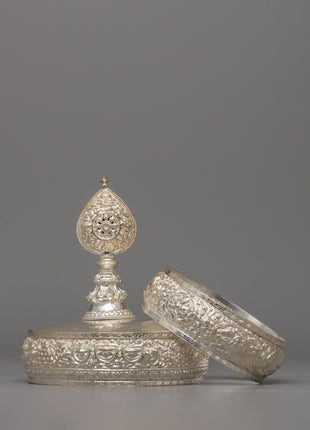 Buddhist Ritual Silver-Plated Mandala : Symbol of Spirituality and Craftsmanship | Buddhist Ritual Artifact