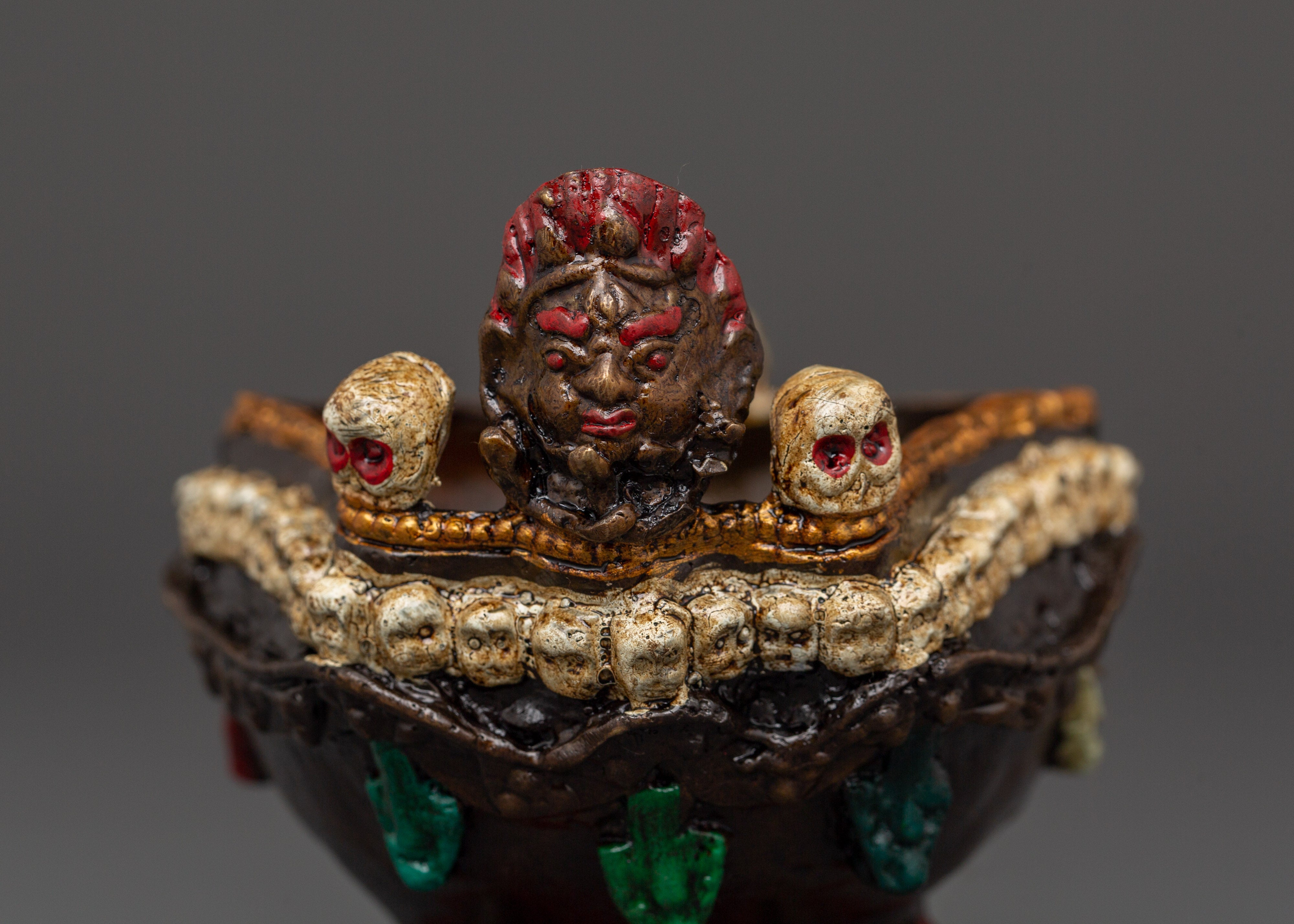 Tantric Kapala Bowl | Copper Ritual Skull Cup