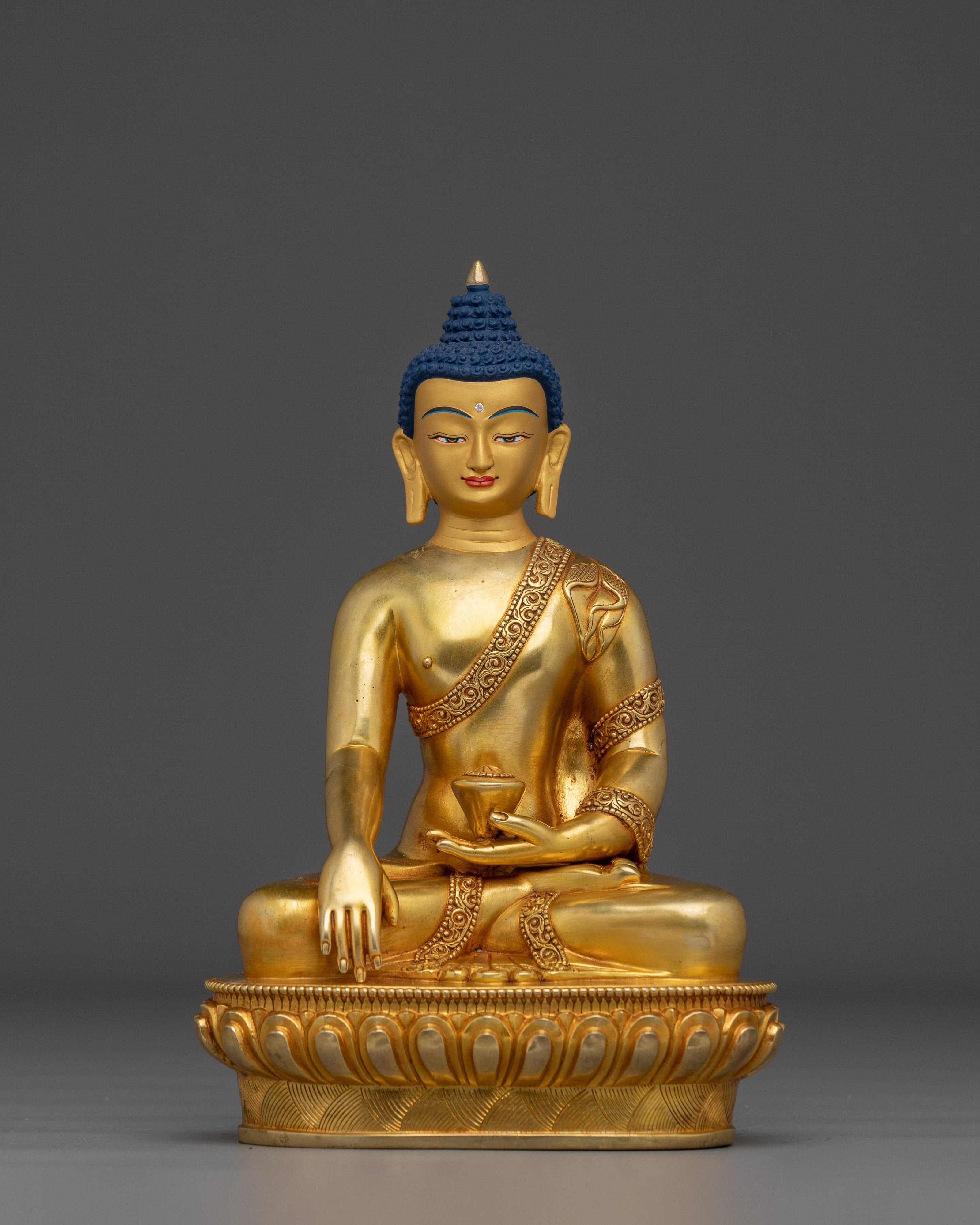 Handcrafted Copper Shakyamuni Buddha Art