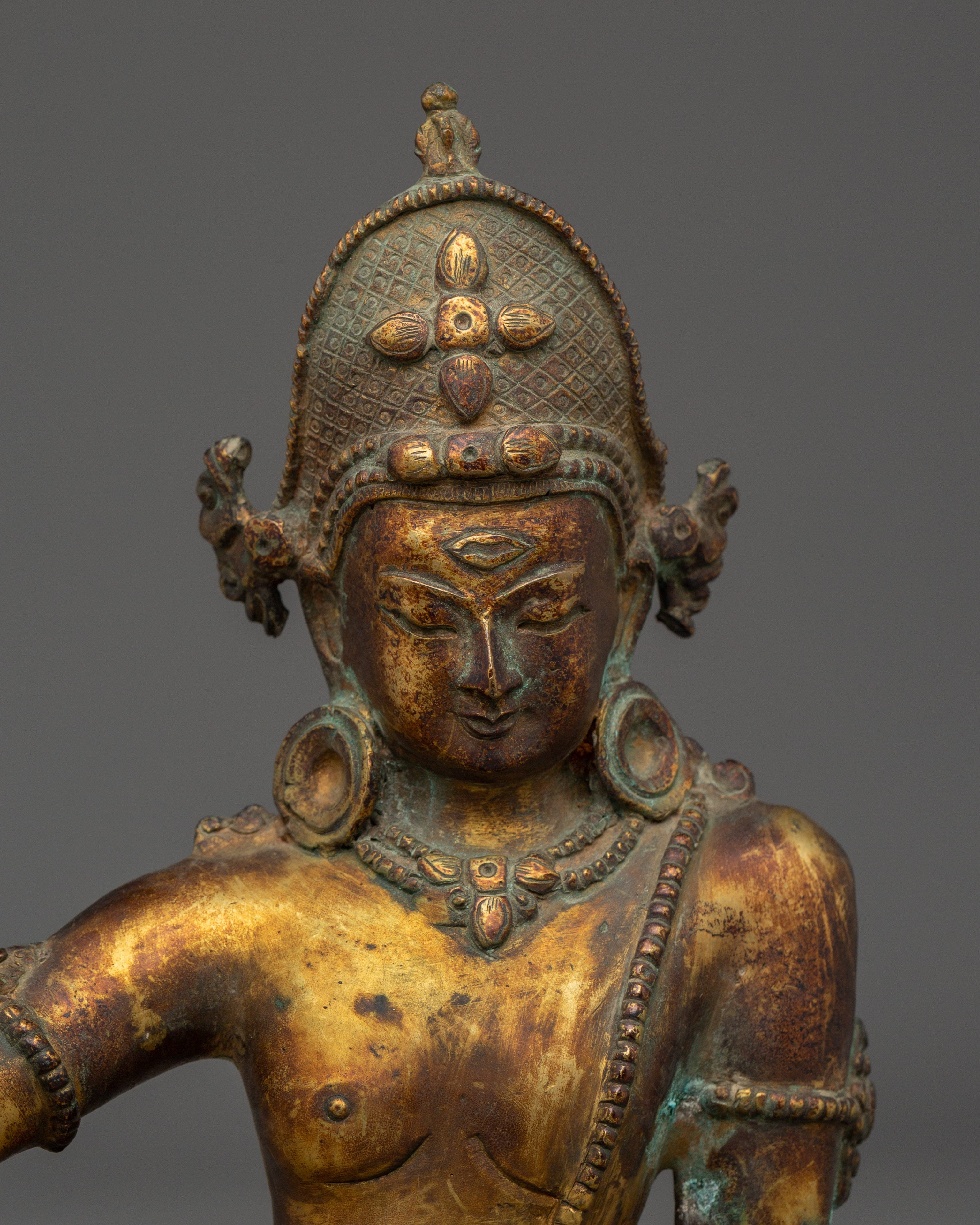 Lokeshwor Statue with Antique Finish | Guardian of Compassion and Peace