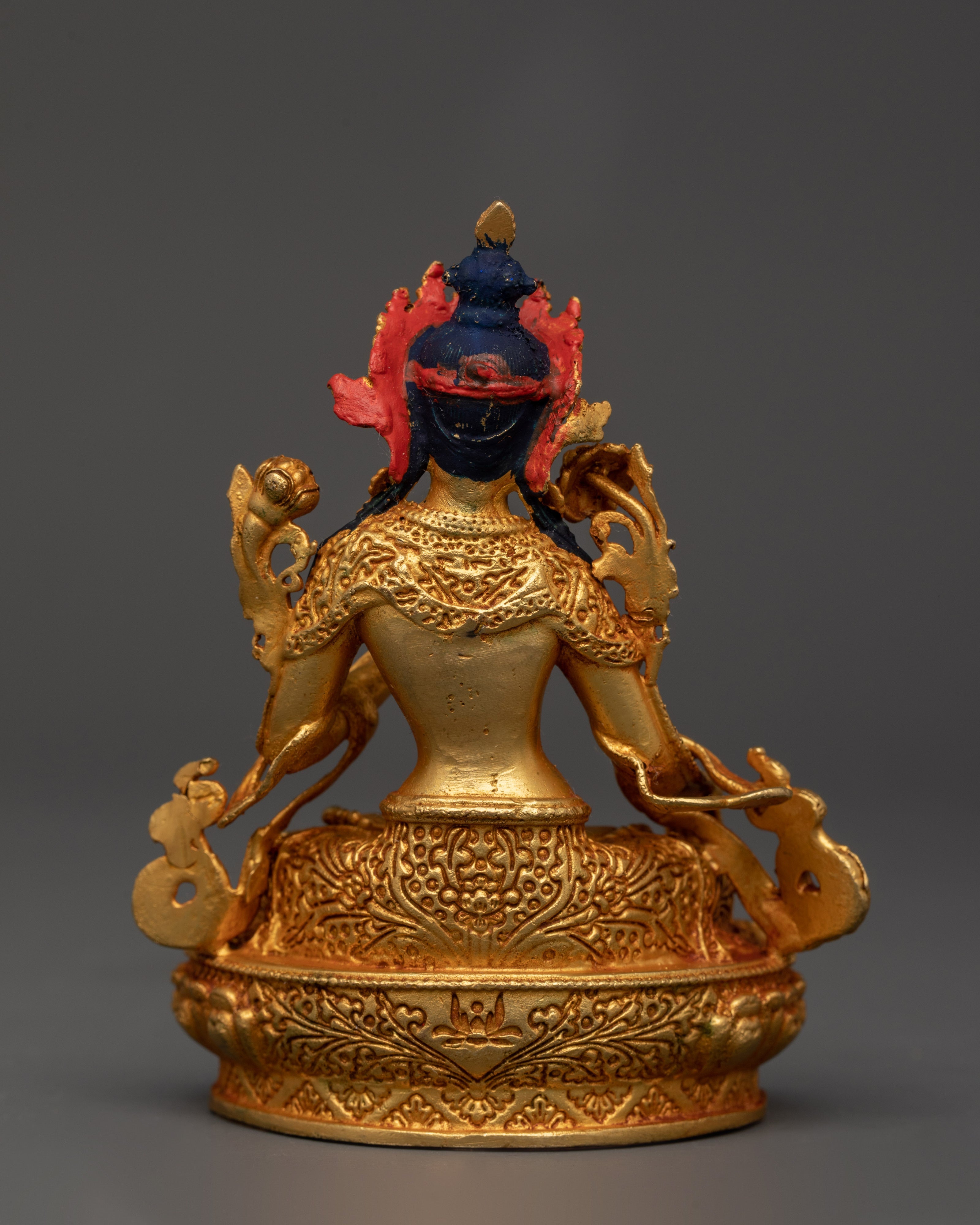 Graceful White Tara Goddess Statue | Handcrafted Gold-Plated Copper