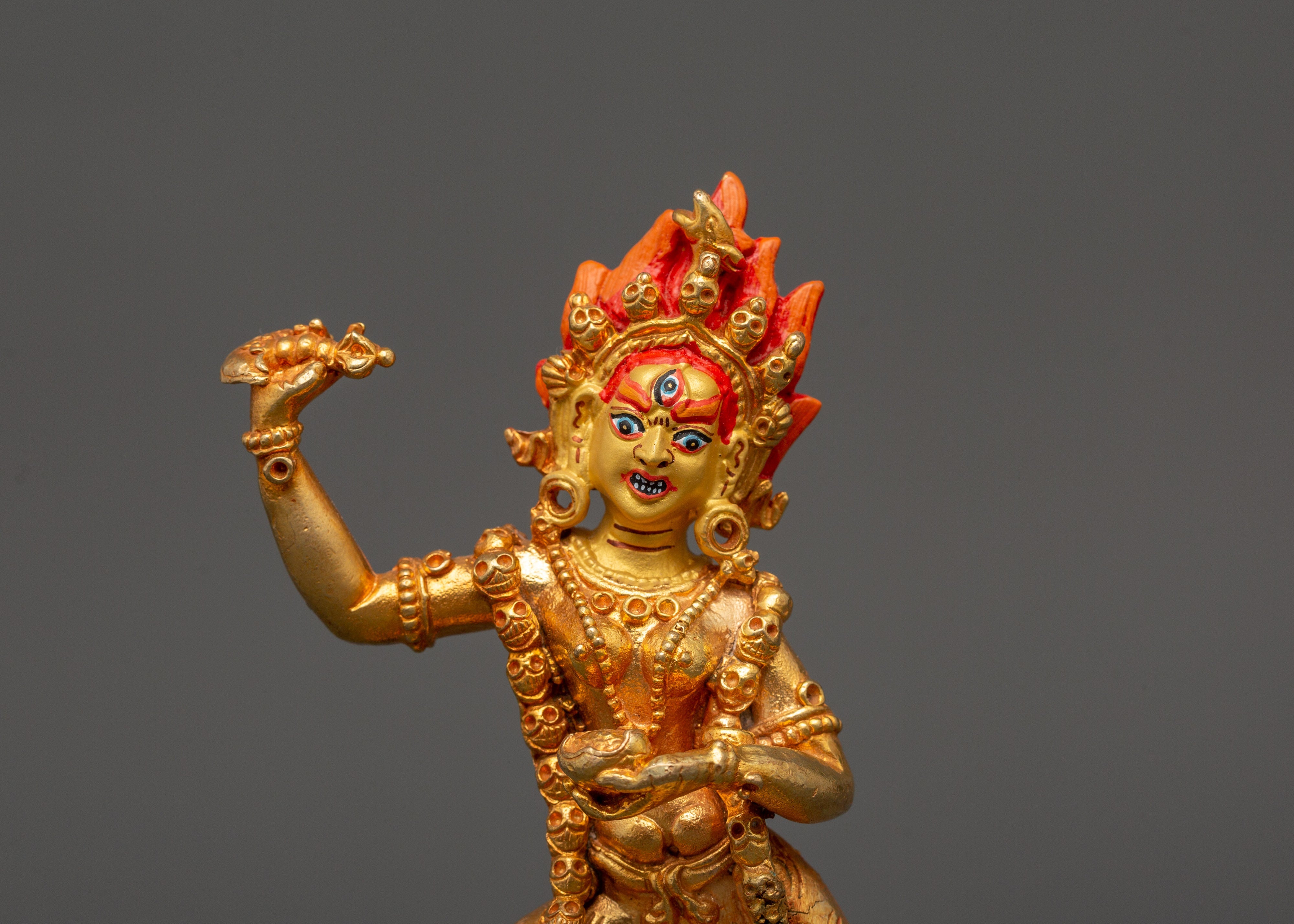 Vajravarahi Wrathful Buddhist Deity Statue | Dorje Phagmo Figurine for Spiritual Awakening