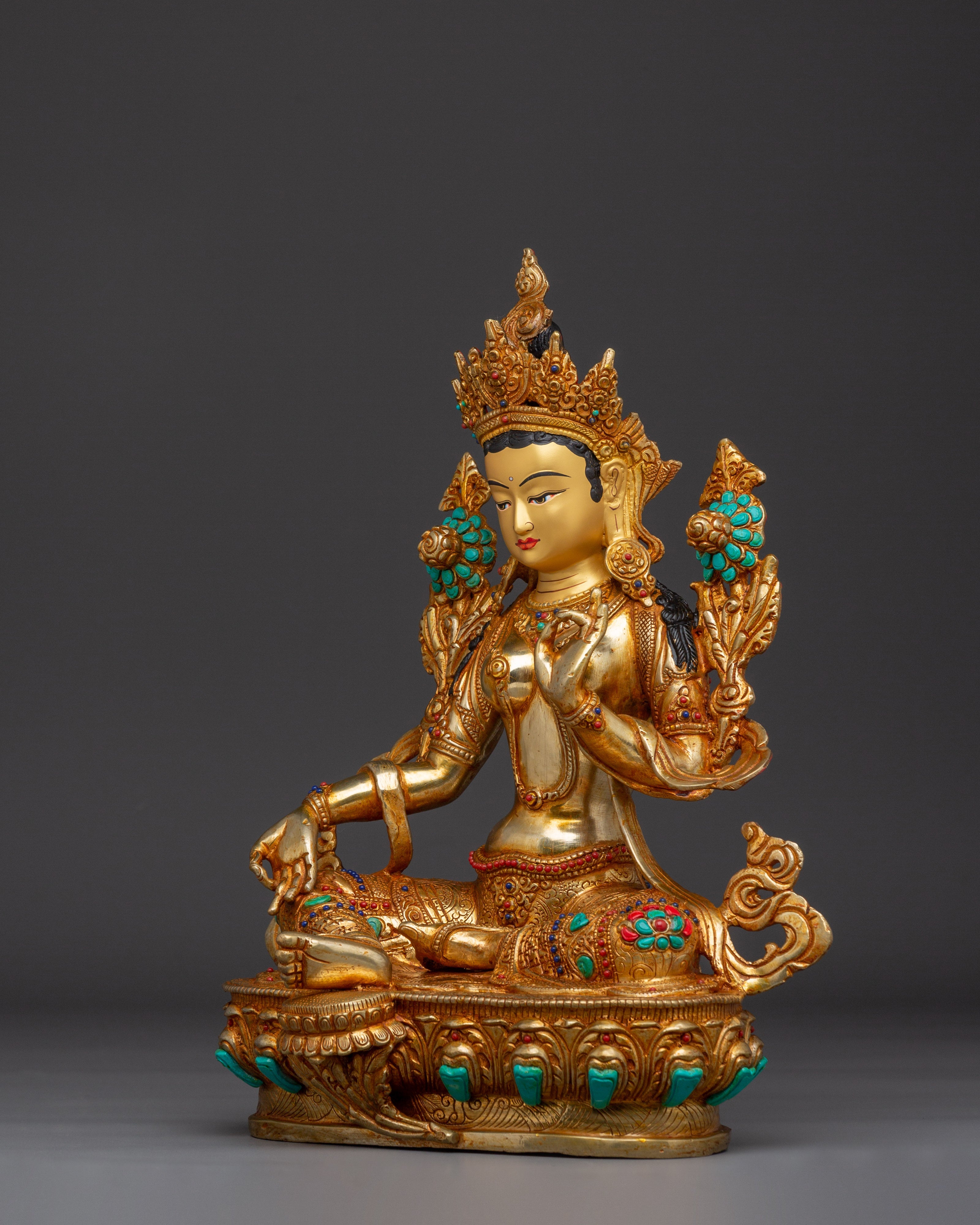 Tibetan Deity Shyama Tara Art | Green Tara - Mother of All Buddhas