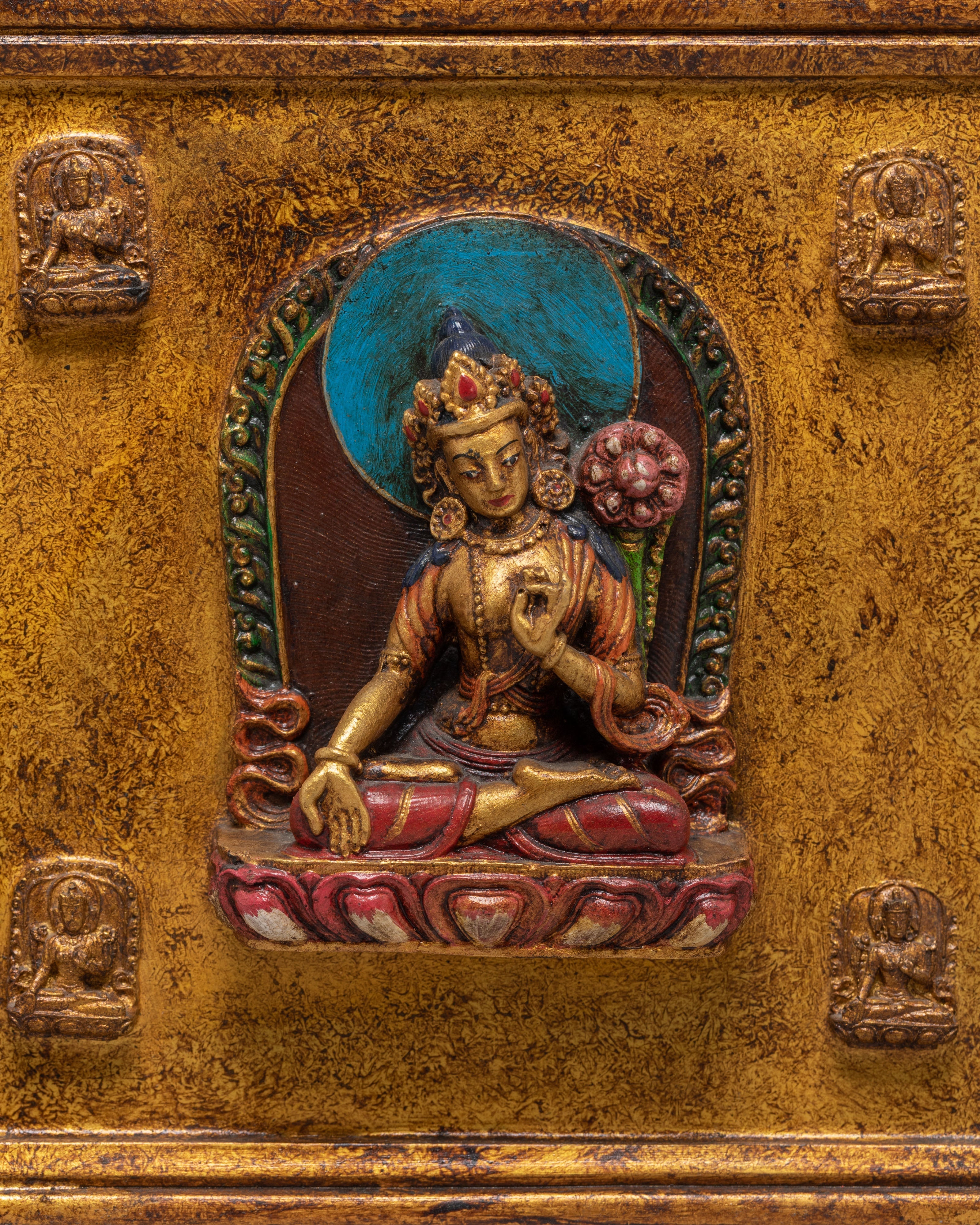 Handmade White Tara Wall Hanging | Tibetan Buddhist Goddess Decor