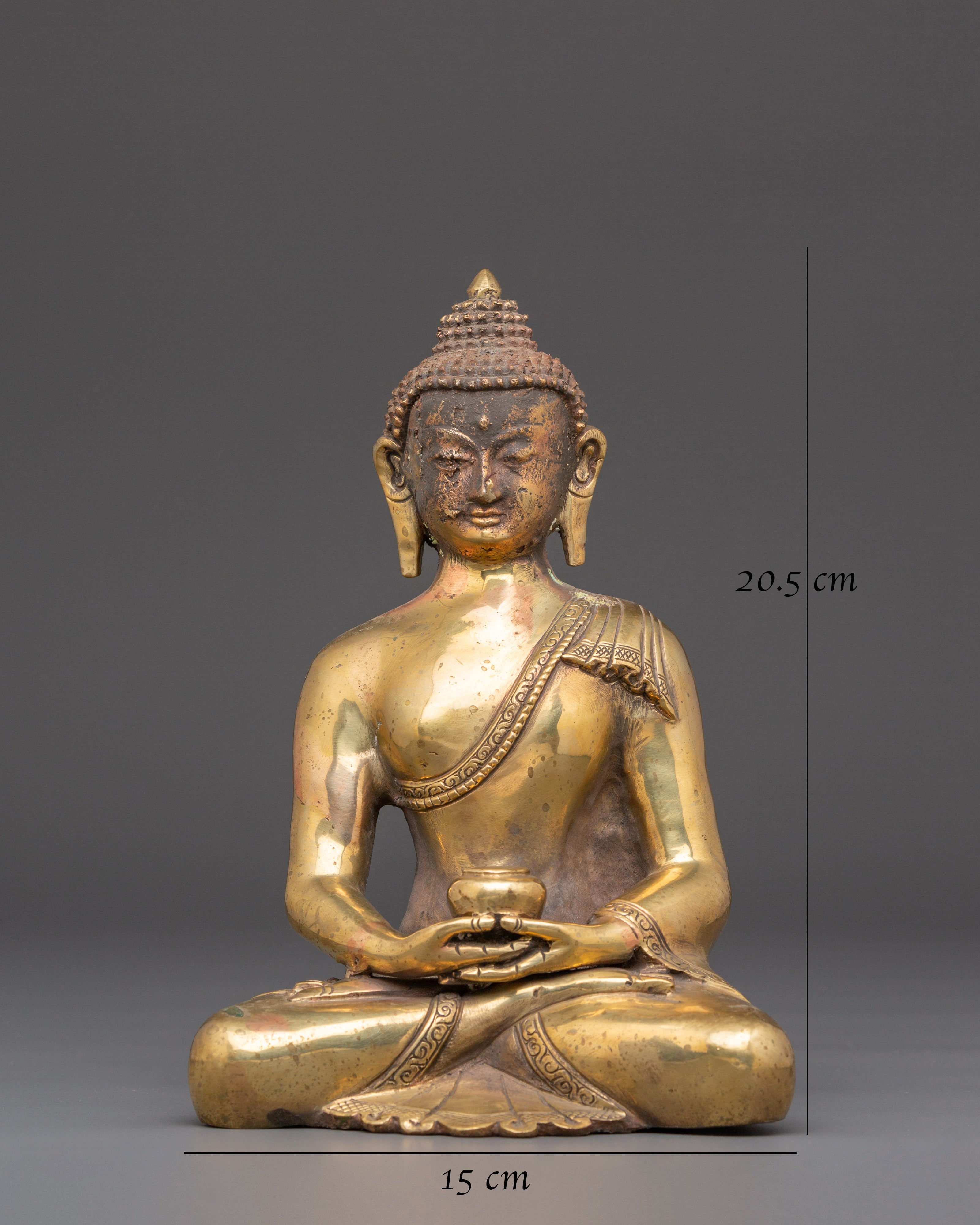 Gold Plated Amitabha Statue | Buddhist Deity Figurine