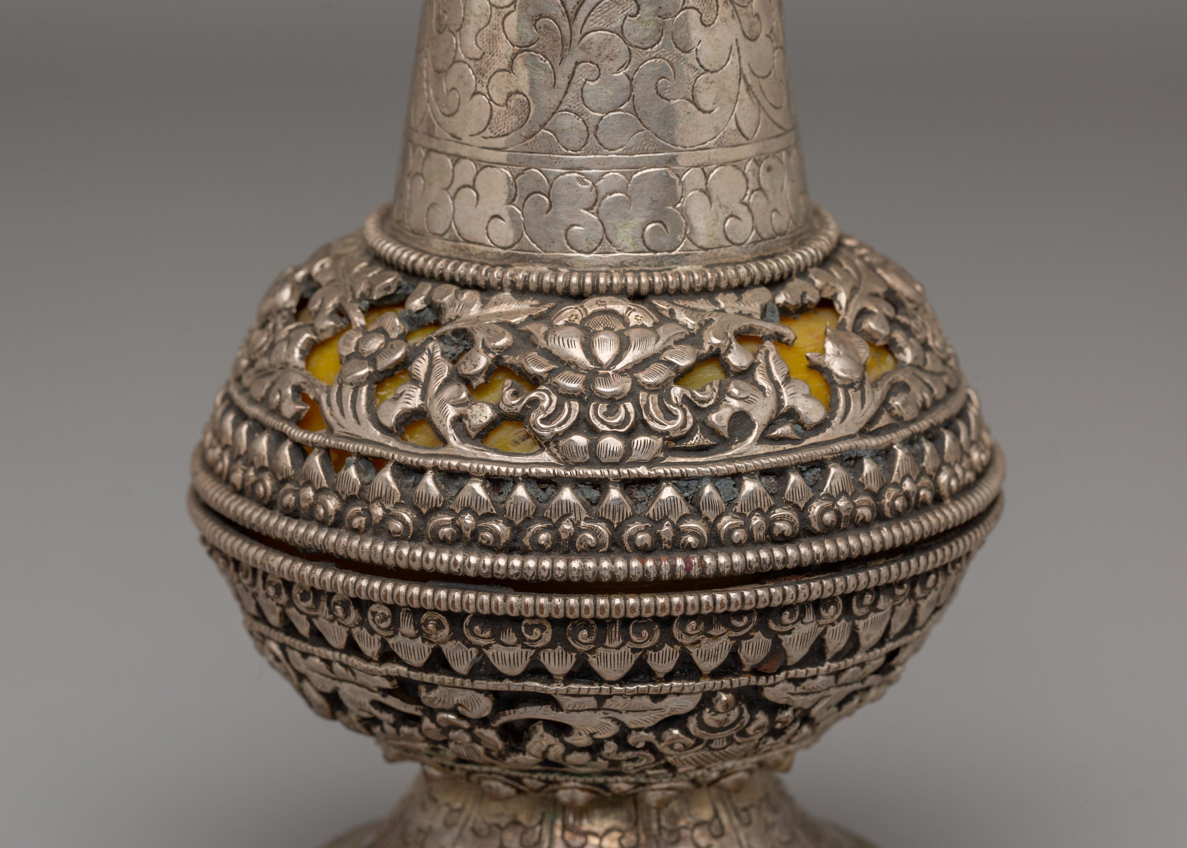 Handmade Decorative Flower Vase | Silver Flower Pot for Decor