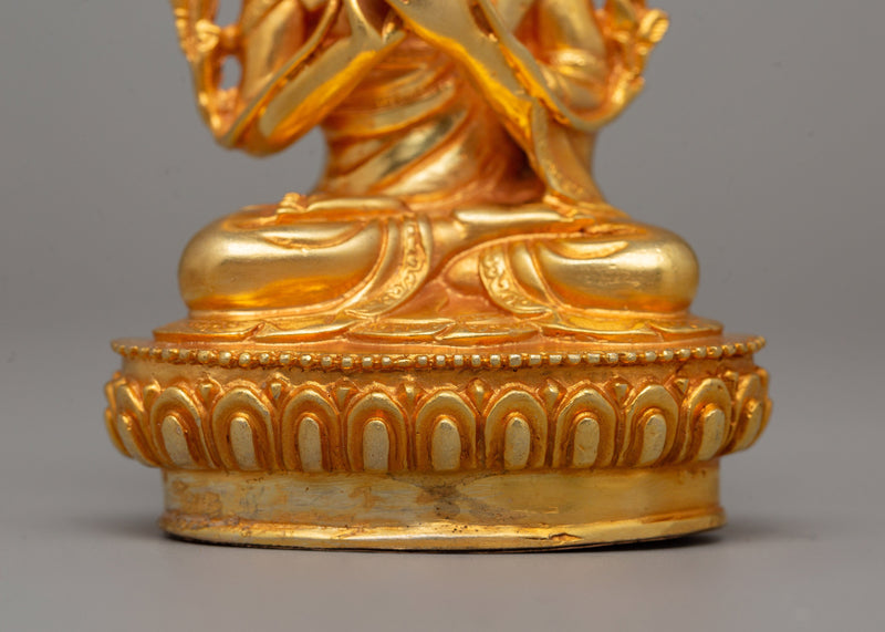 Gold-Plated Tsongkhapa Statue | Revered Tibetan Buddhist Master