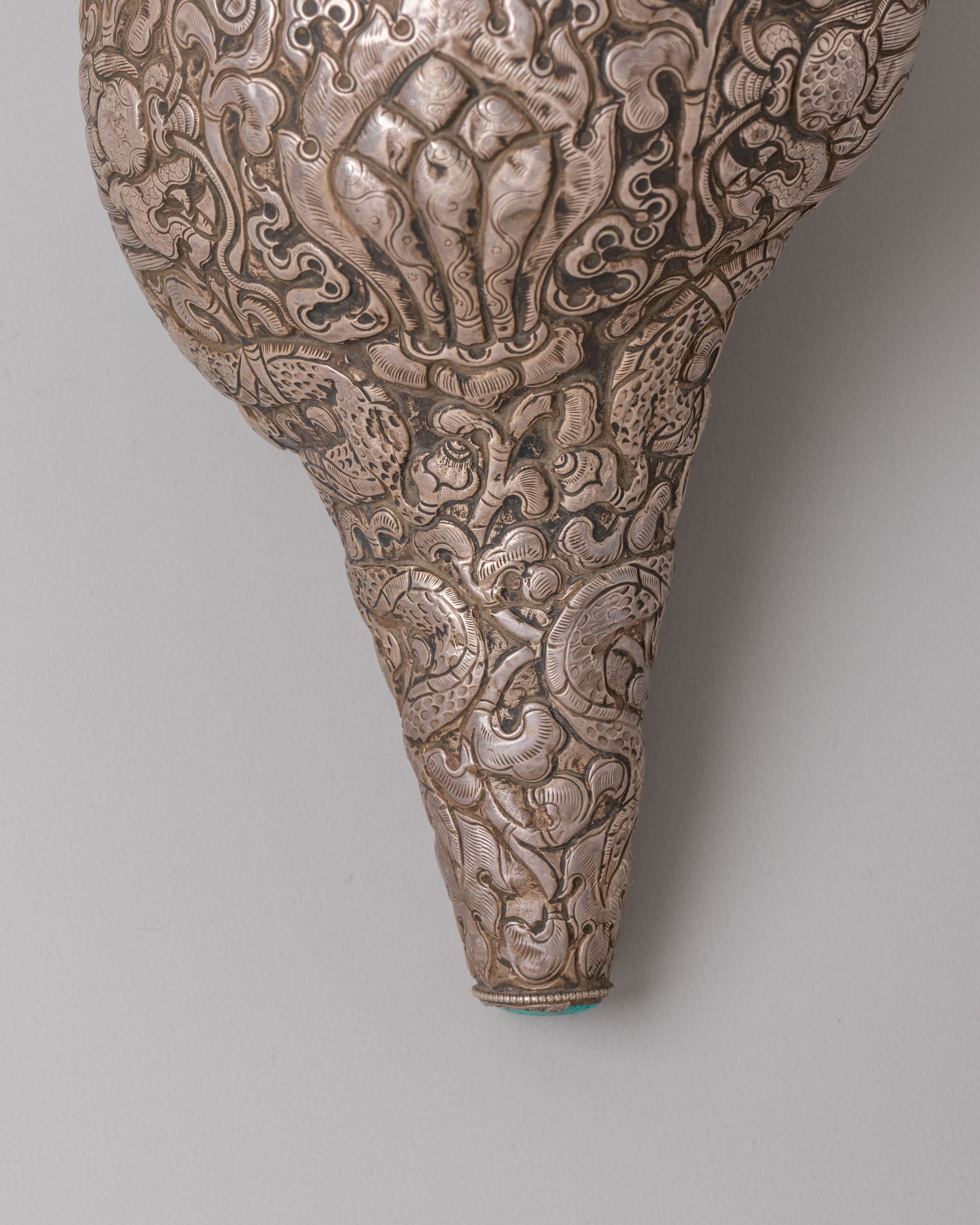 Sacred Buddhist Ritual Conch | Handcrafted Himalayan Art