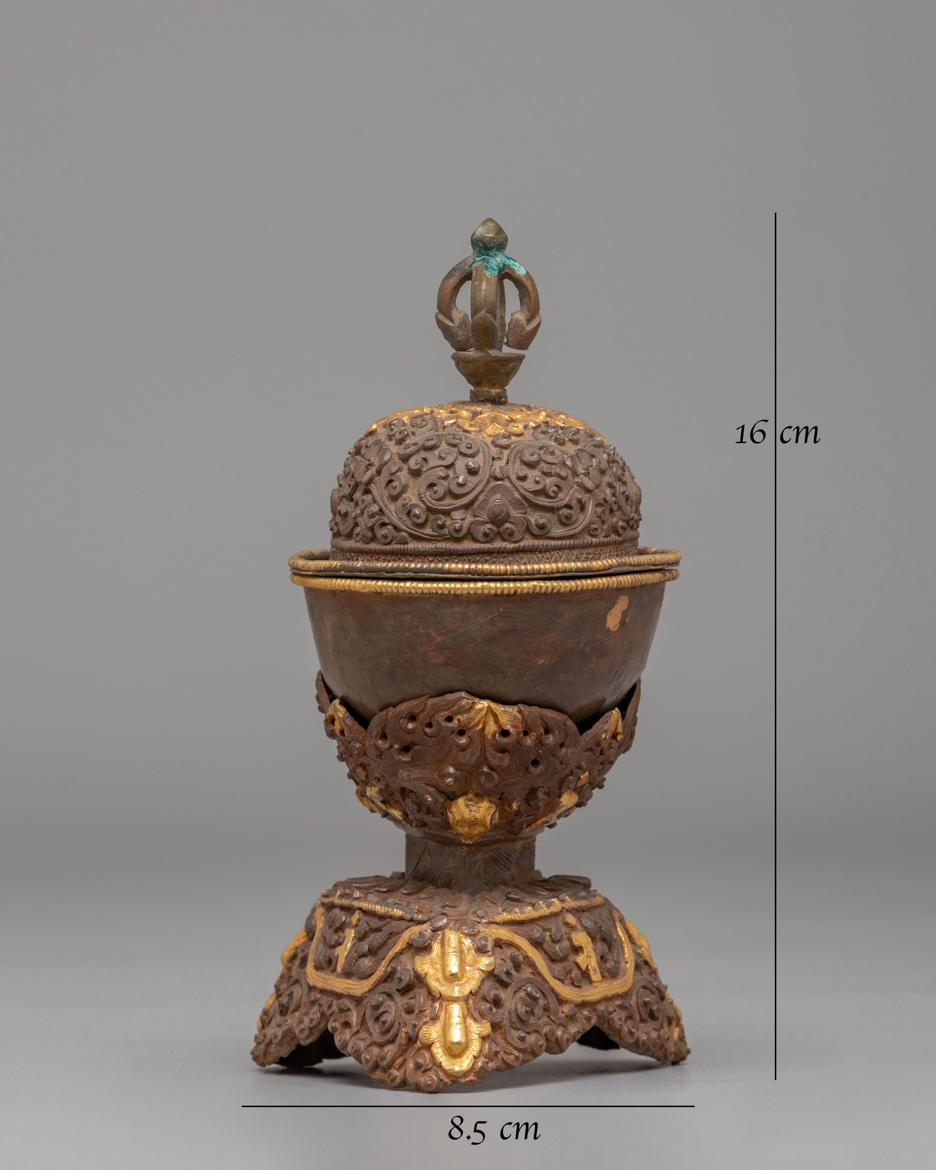 Traditional Tibetan Skull Cup | Handcrafted Ritual Kapala