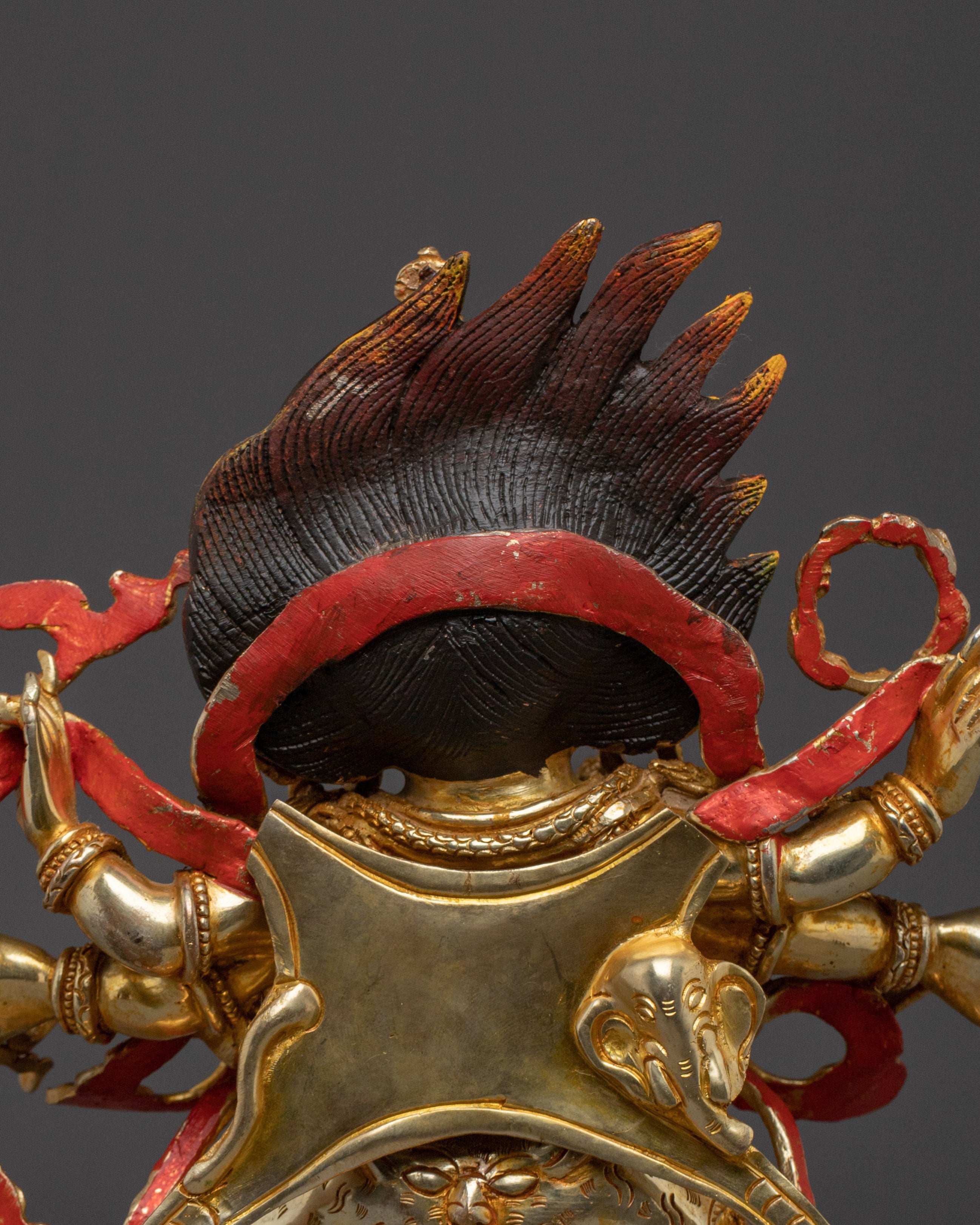 Handcrafted  Six Armed Mahakala Statue for Meditation | Fierce Buddhist Protector