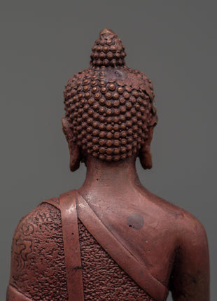 Shakyamuni Buddha Oxidized Statue | Handcrafted Spiritual Decor