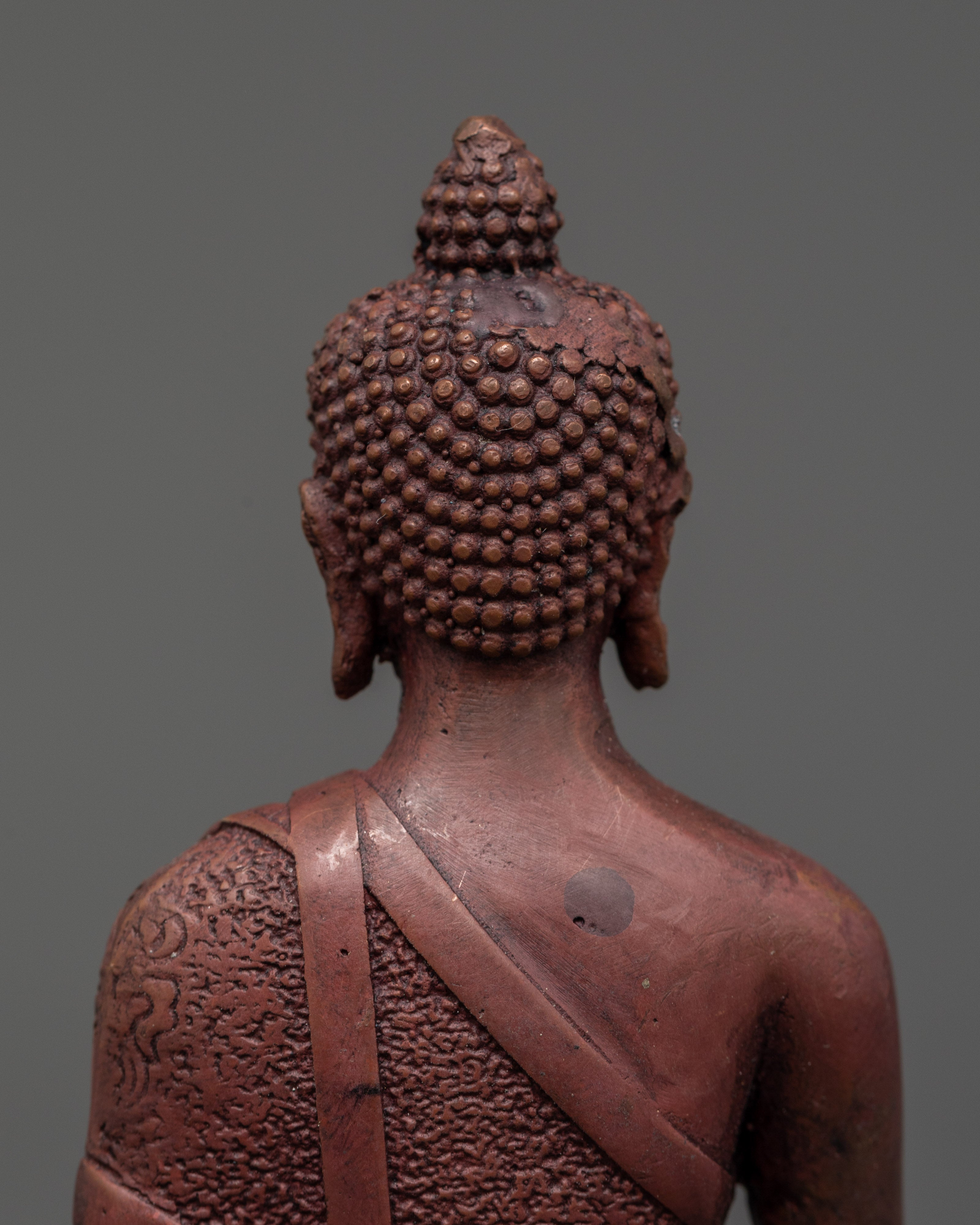 Shakyamuni Buddha Oxidized Statue | Handcrafted Spiritual Decor