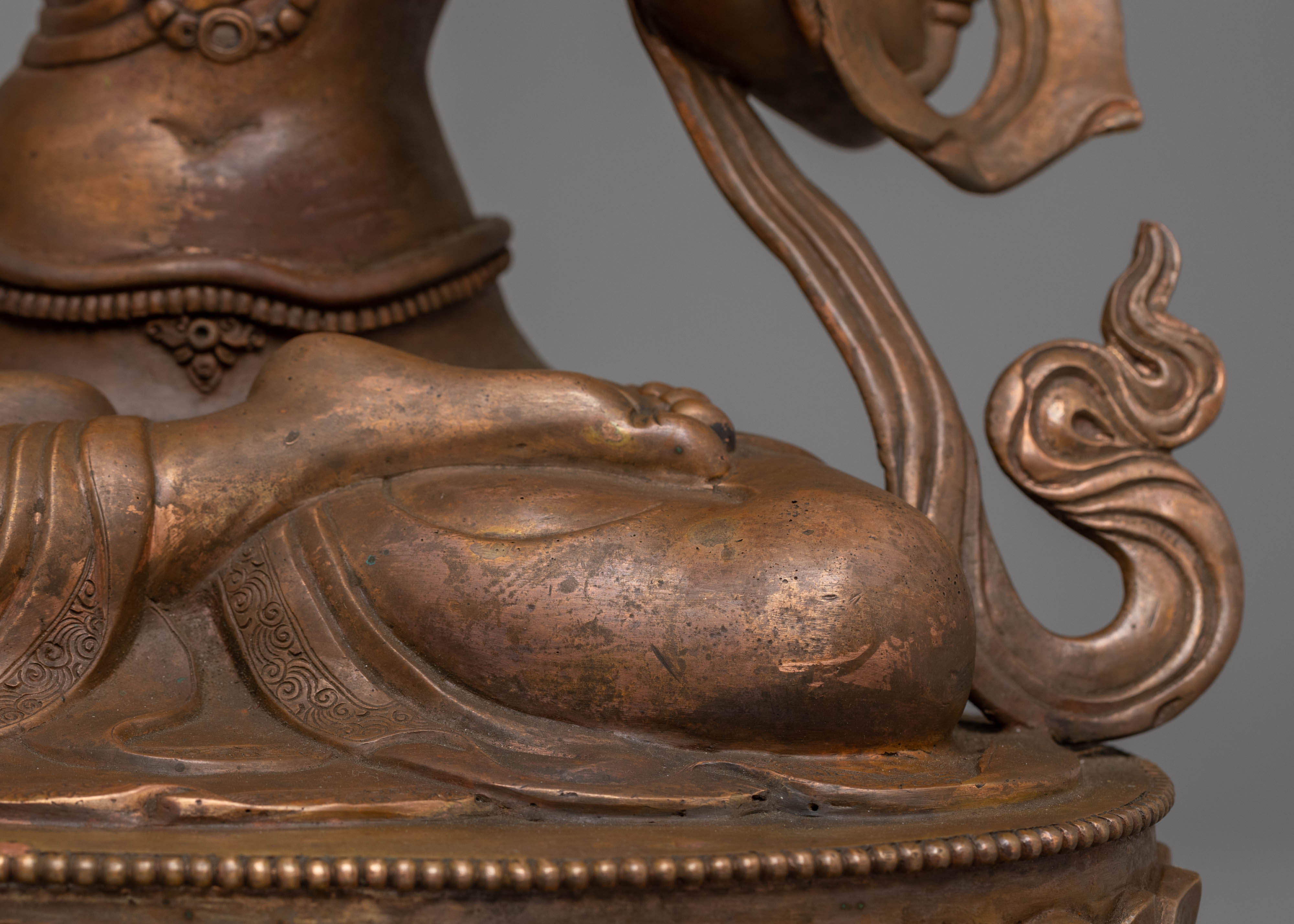 Sacred Statue of Green Tara | Oxidized Copper Buddha Statue for Meditation and Altar