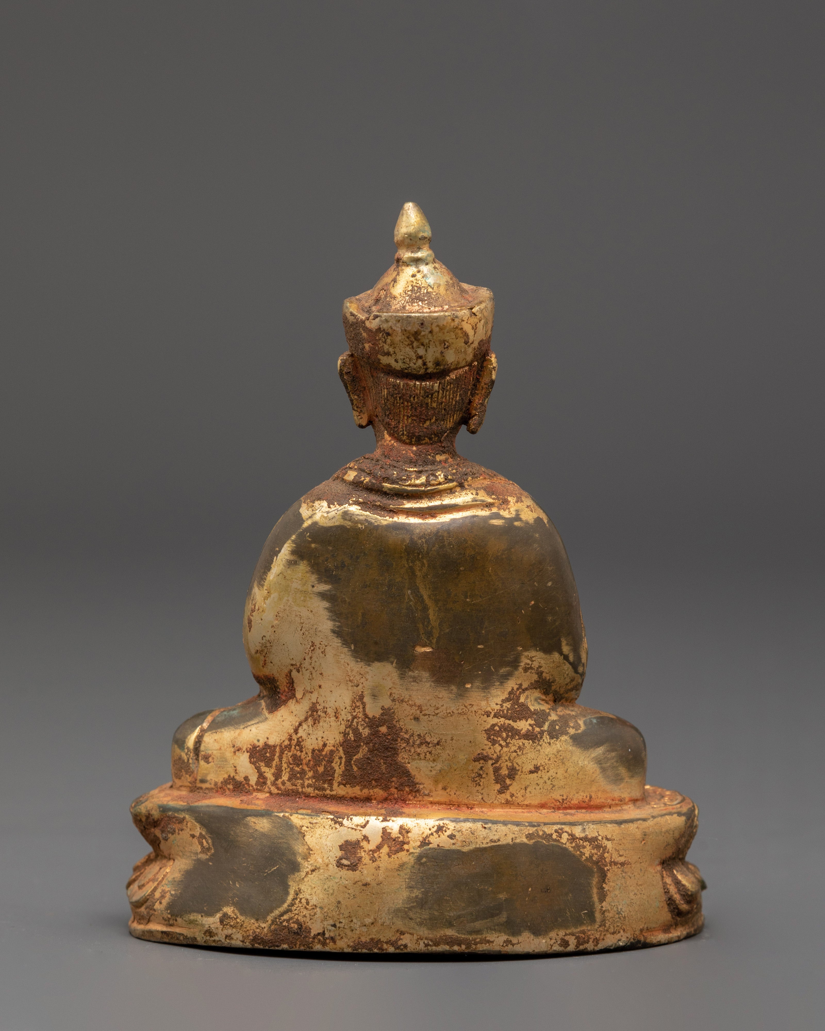 Handcrafted Gold Plated Karmapa Statue | Sacred Meditation Figurine