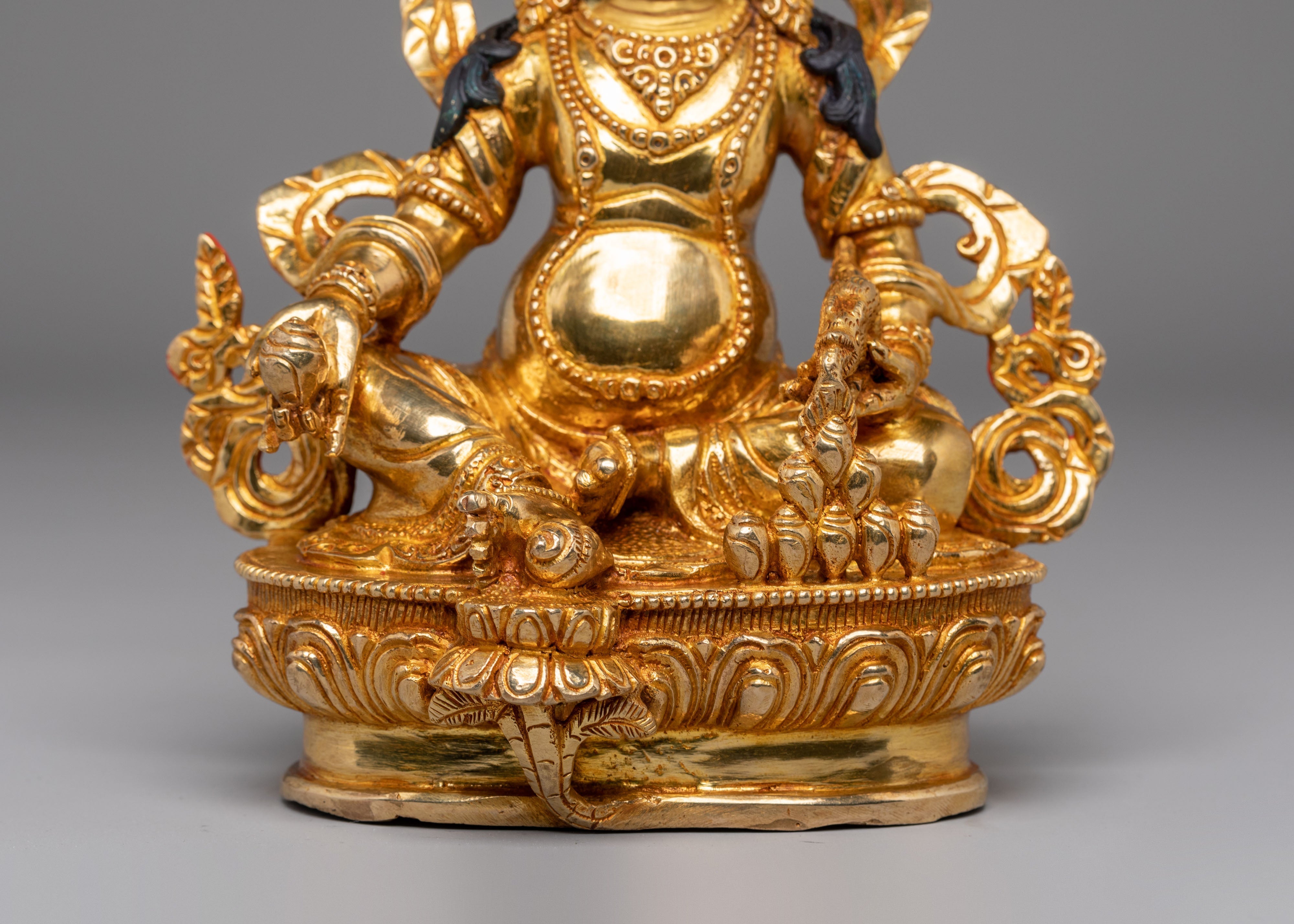 Handcrafted Copper Artwork of Dzambhala | Embodiment of Wealth