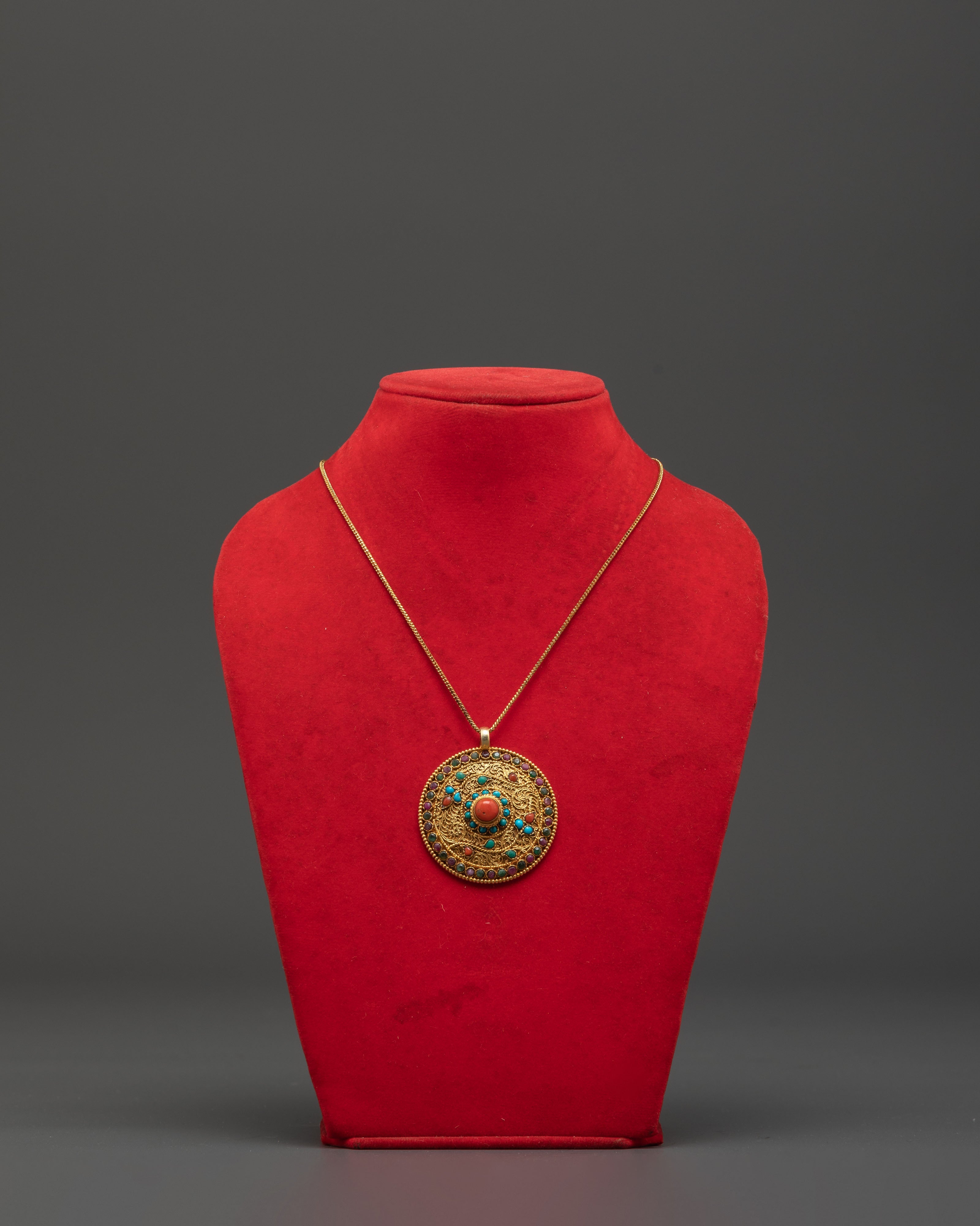 Tibetan Ruby Locket | Panna Emerald Locket