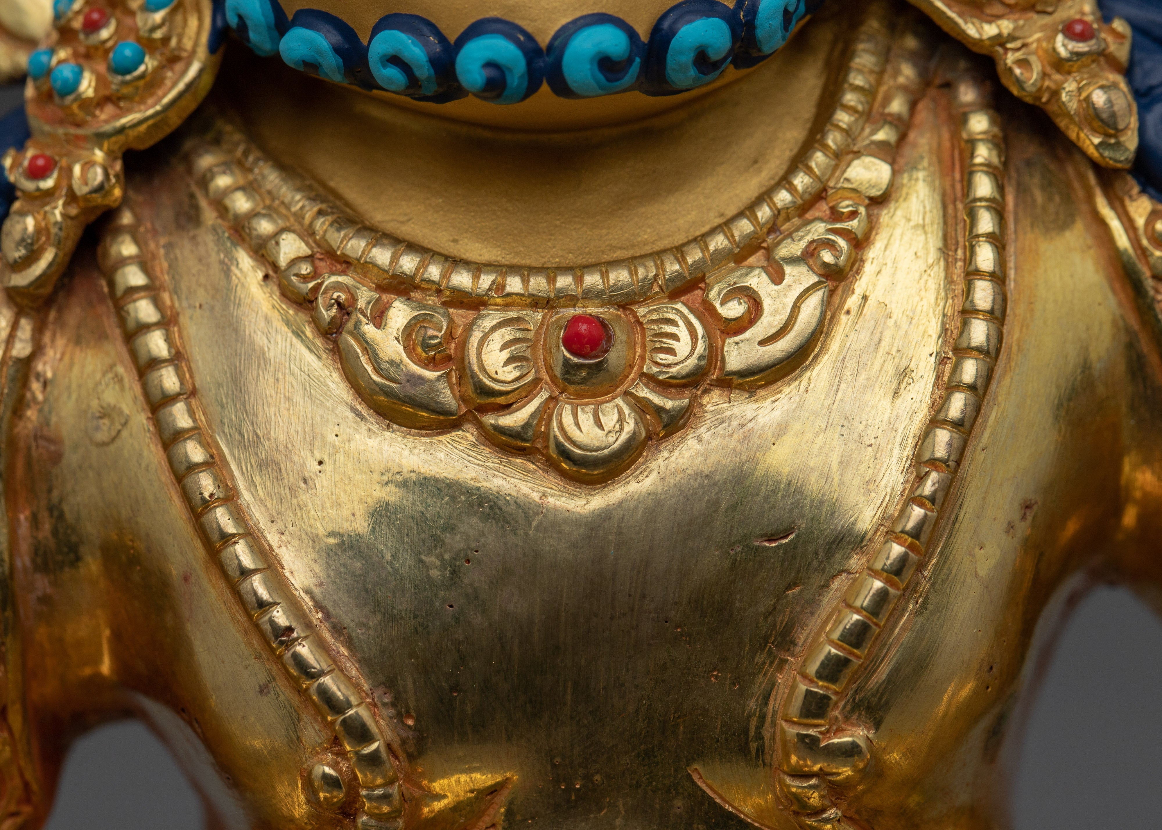 Buddhist Revered Wealth Deity Dzambhala Statue for Abundance and Prosperity